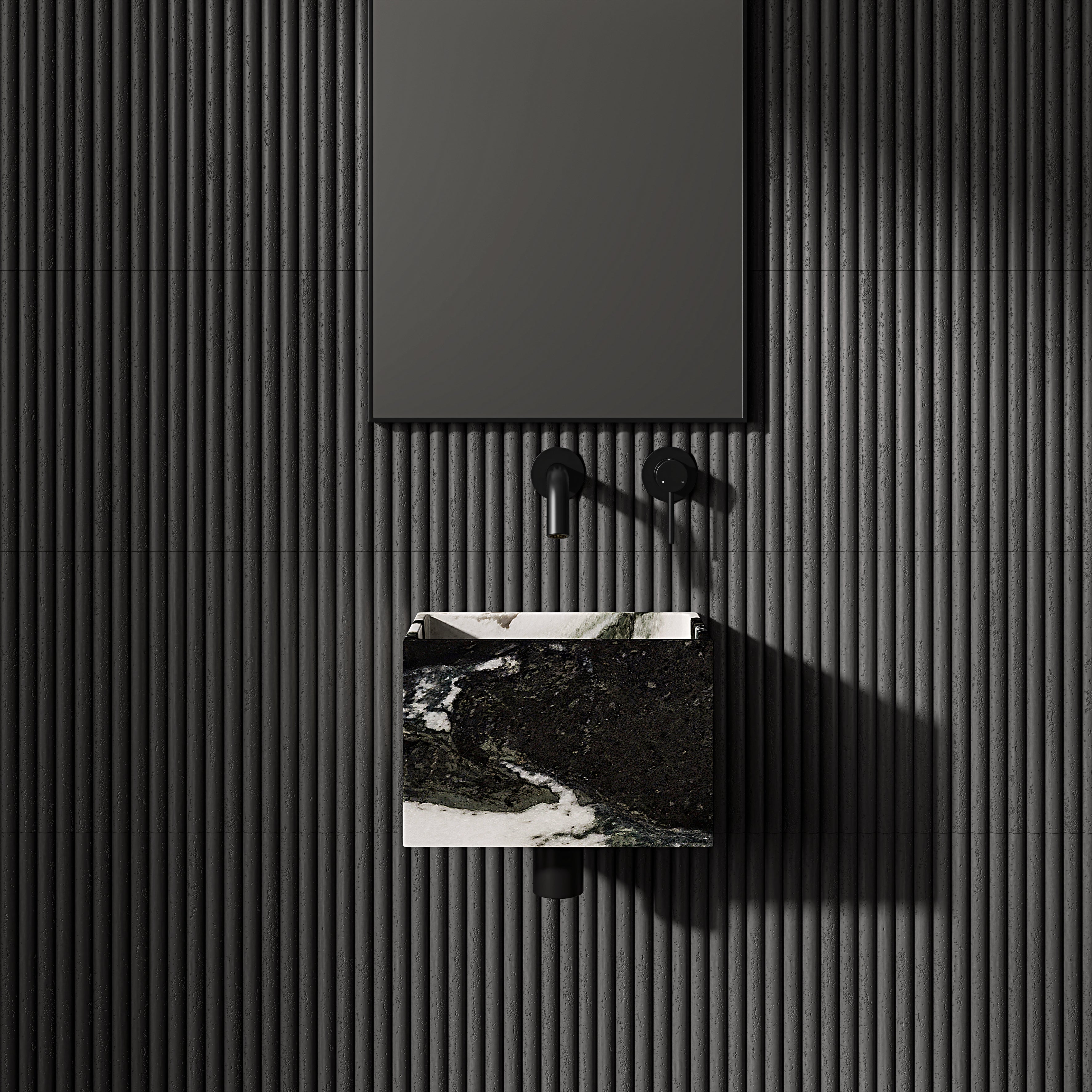 Arden Panda Marble Wall Hung Basin 300mm