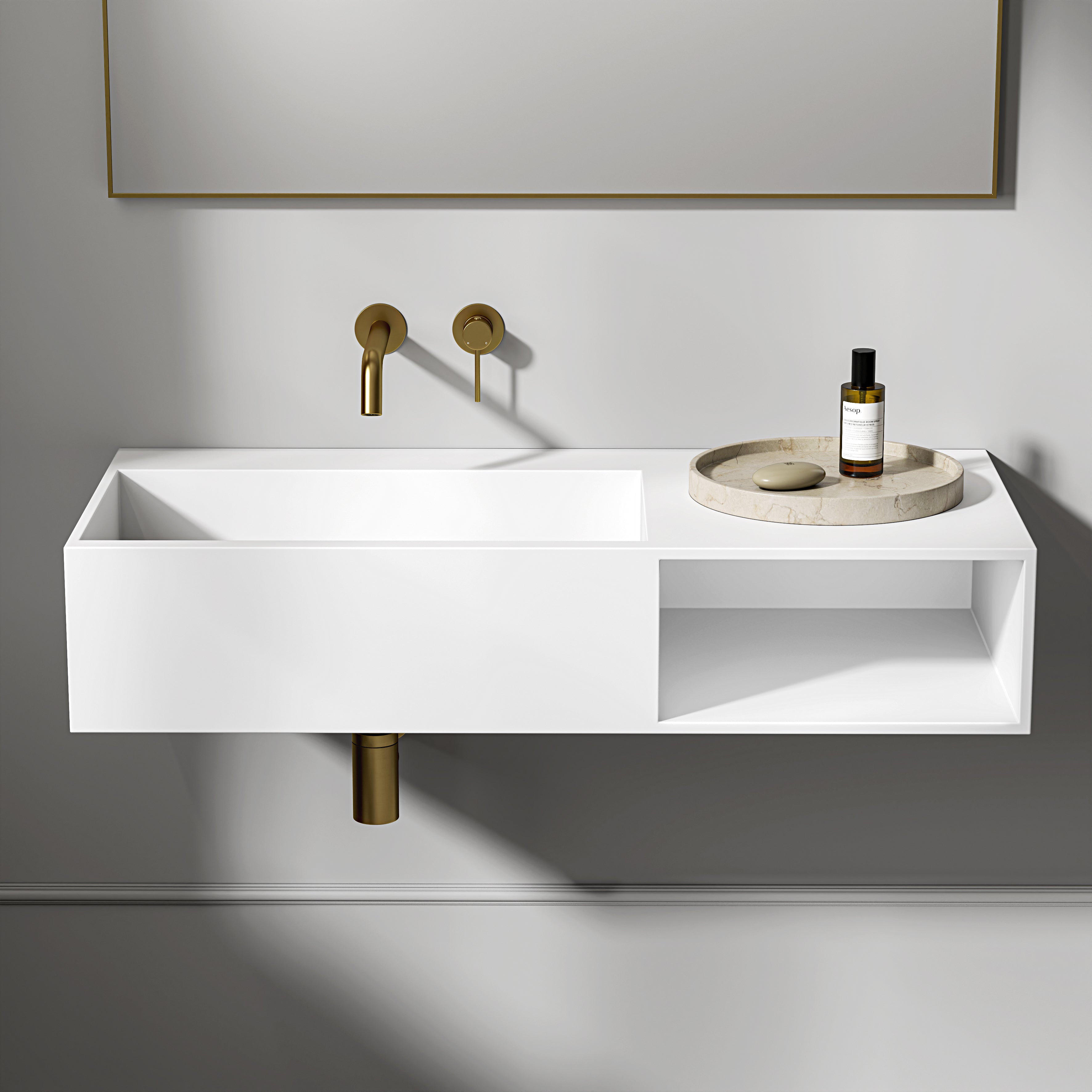 Aurelia Crema Marfil Marble Round Tray