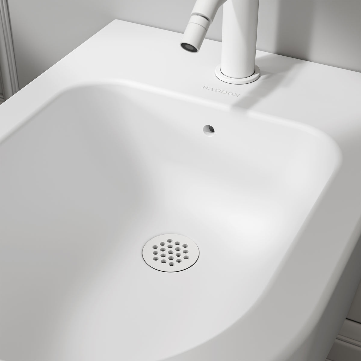 Nuvo Matte White Slotted Bidet Waste
