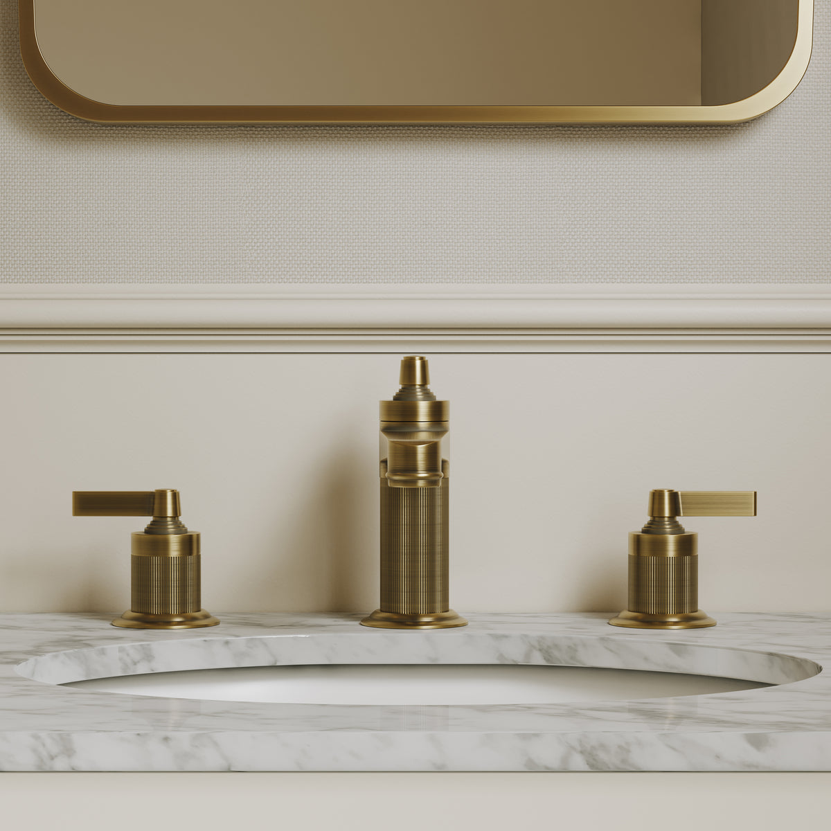 Pembury Brushed Bronze 3 Hole Deck Mounted Basin Mixer Tap