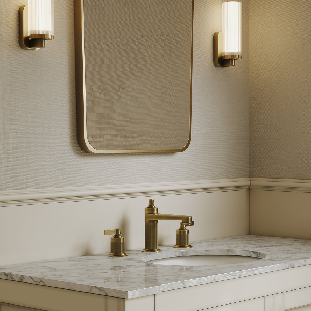 Pembury Brushed Bronze 3 Hole Deck Mounted Basin Mixer Tap