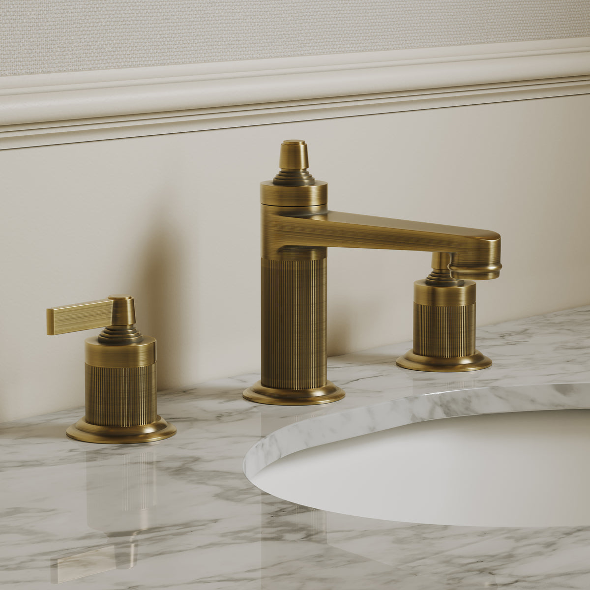 Pembury Brushed Bronze 3 Hole Deck Mounted Basin Mixer Tap