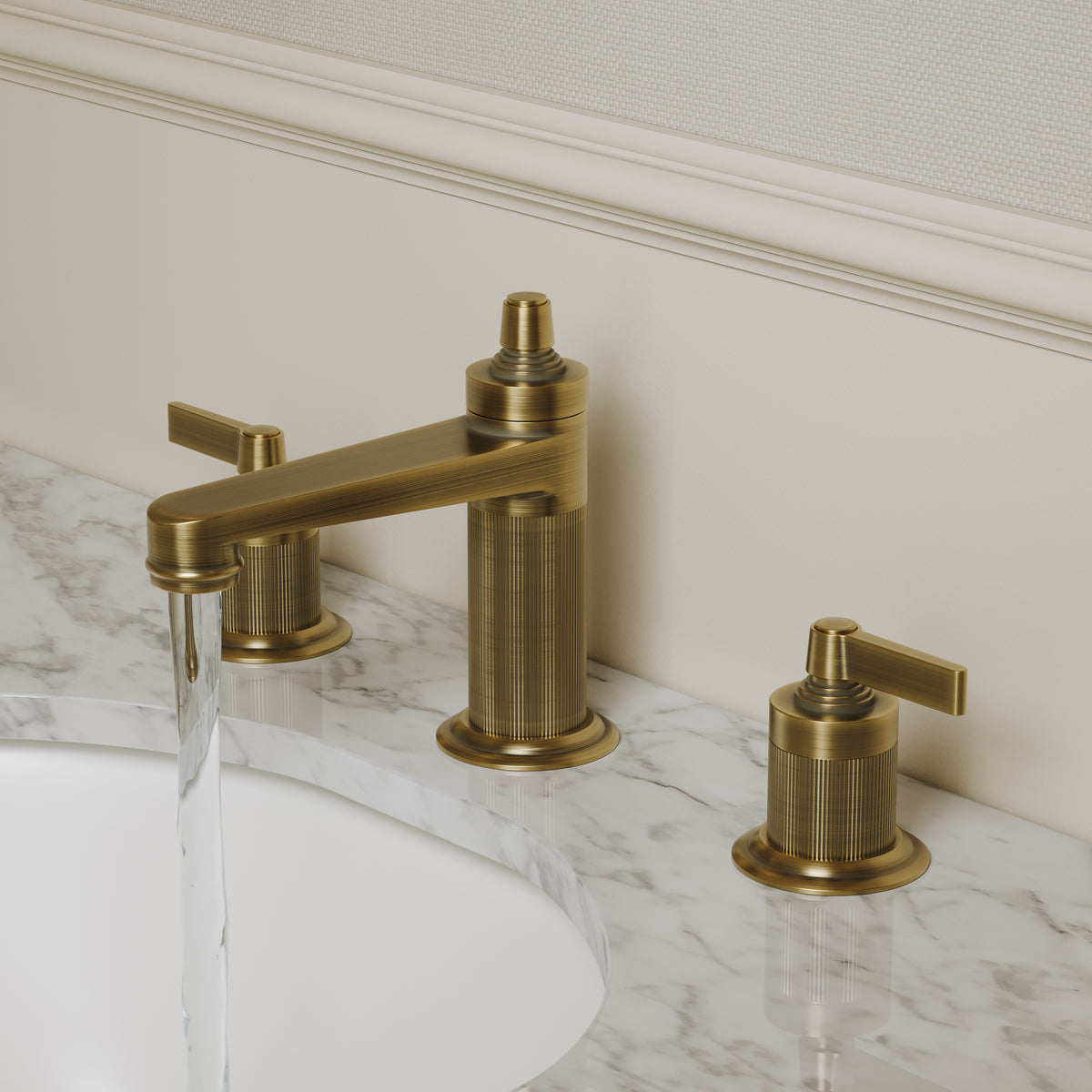 Pembury Brushed Bronze 3 Hole Deck Mounted Basin Mixer Tap