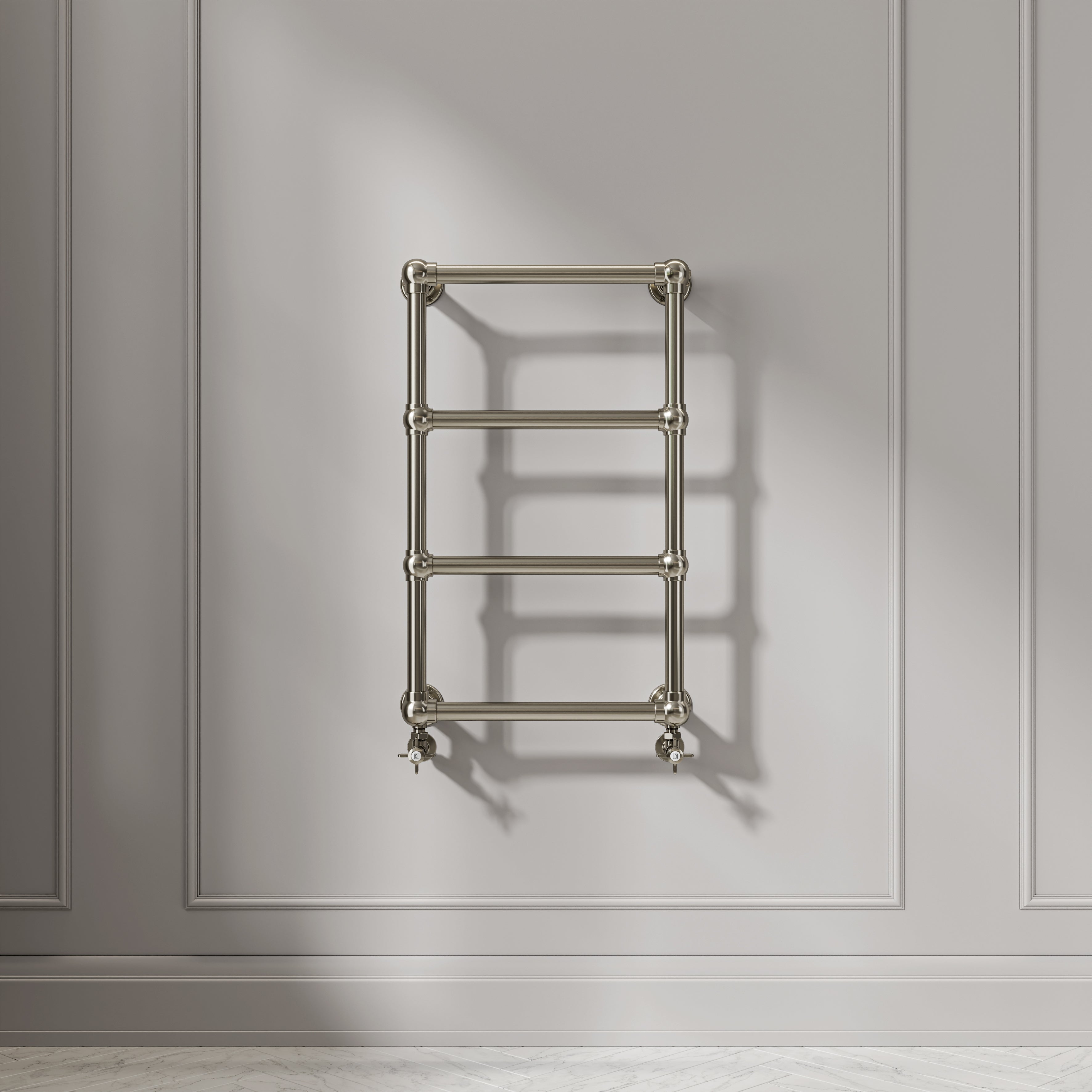 Camden Wall Mounted 4-bar Traditional Heated Towel Warmer Radiator Polished Nickel