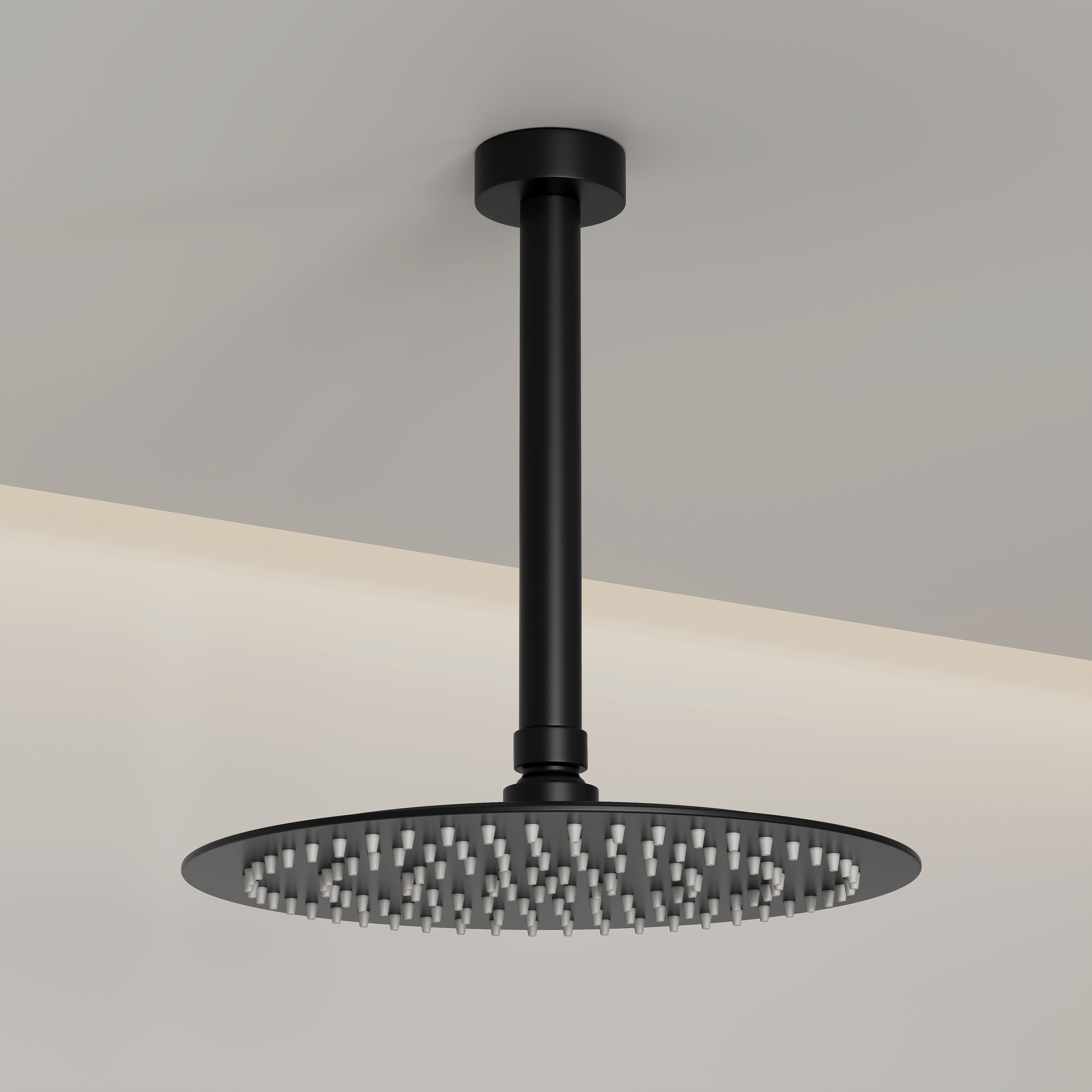 Nuvo Ceiling Mount Shower Arm - Matte Black