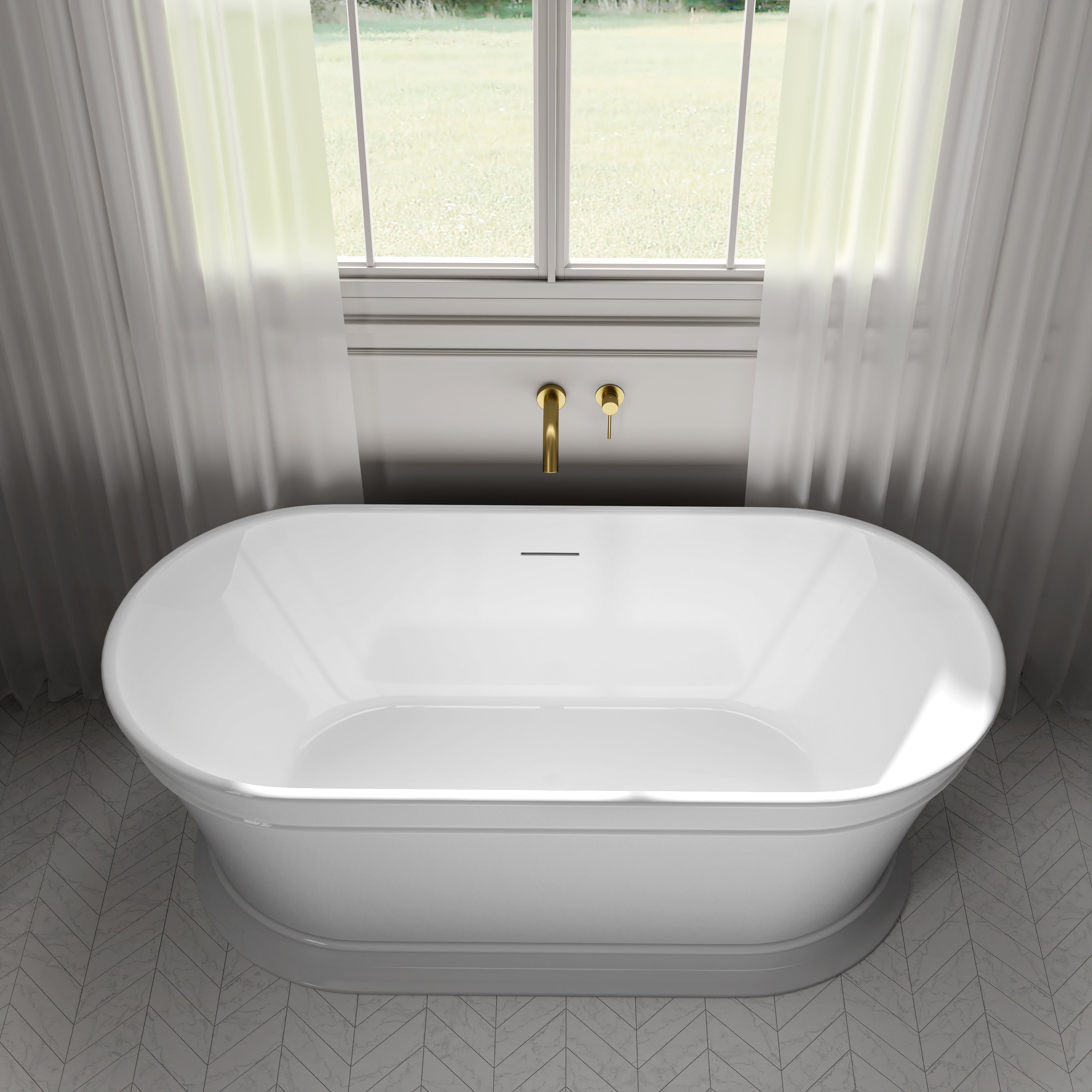 Chapley Light White Freestanding Acrylic Bath 1700mm