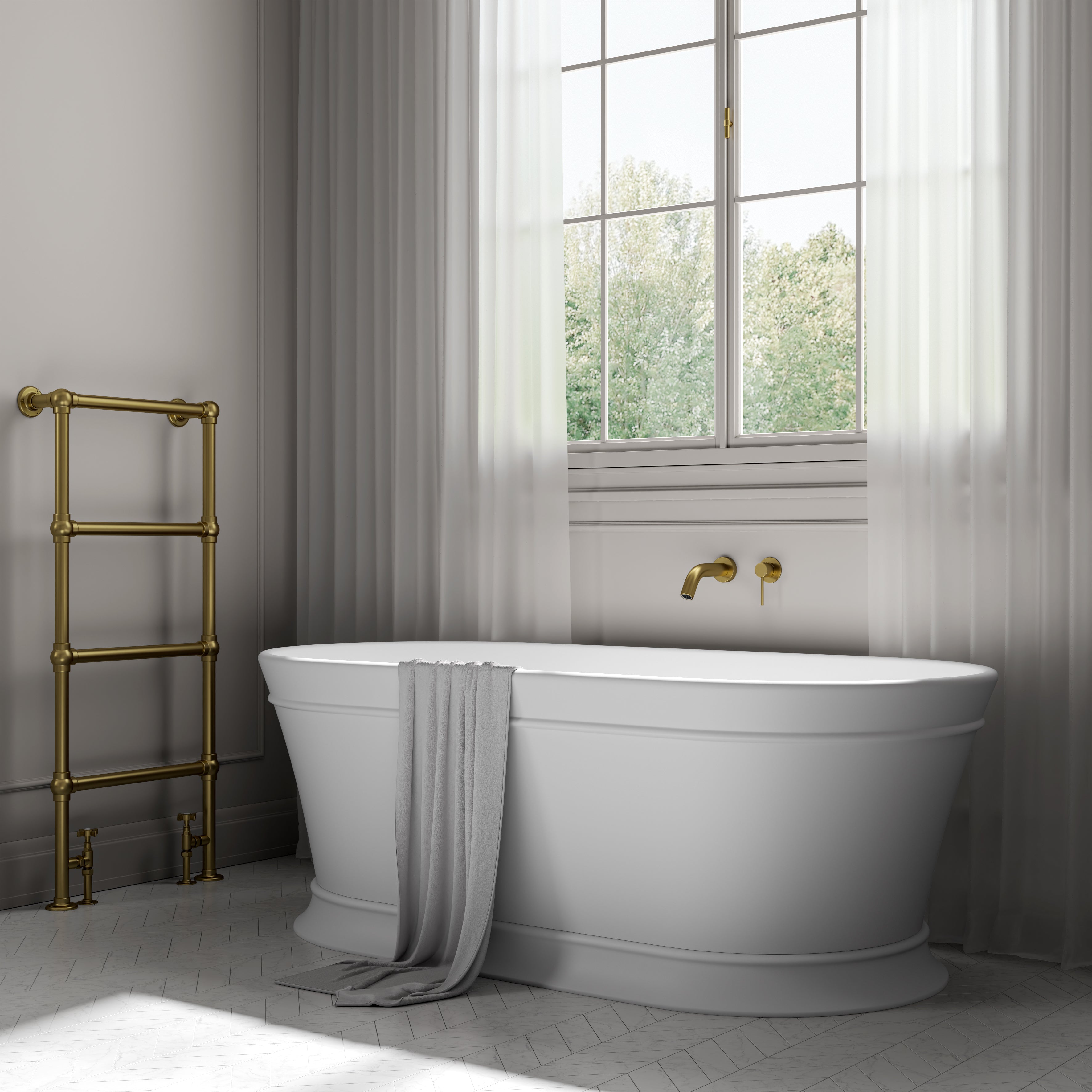 Chapley Light White Freestanding Acrylic Bath 1700mm