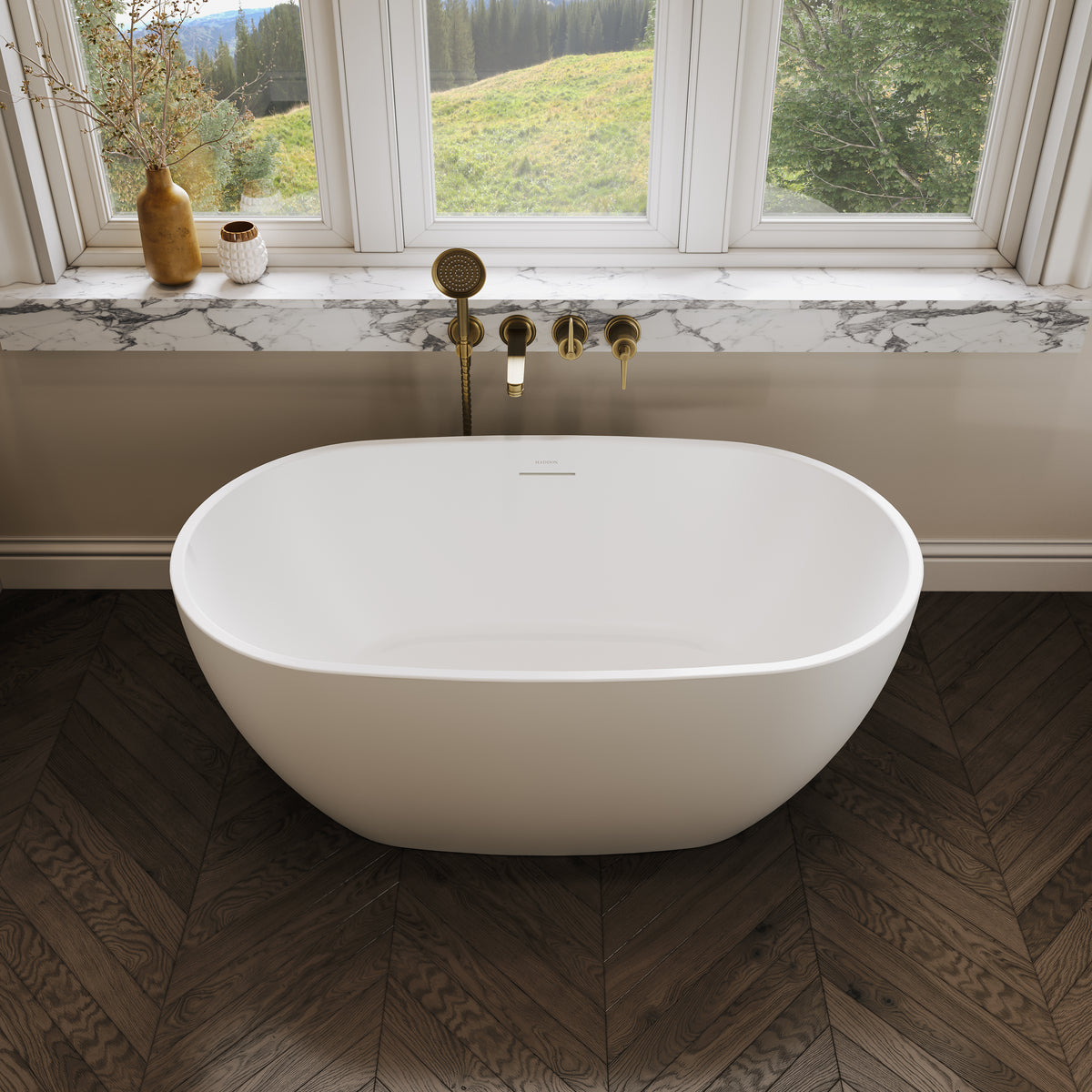 Chesham Light Freestanding White Acrylic Bath 1400mm
