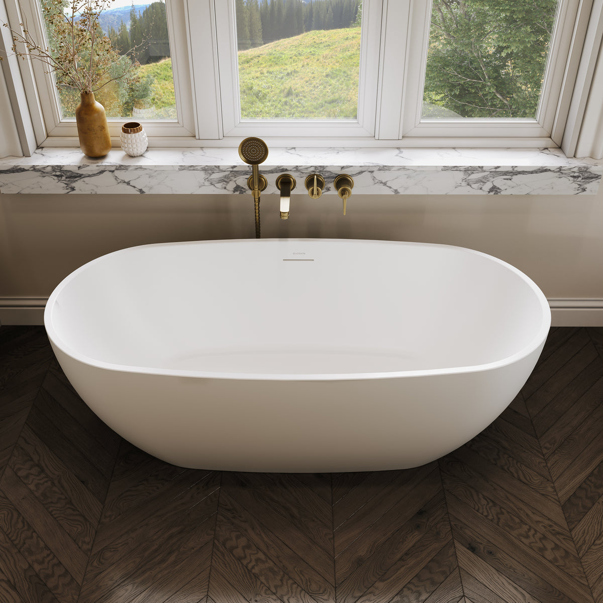Chesham Light Freestanding White Acrylic Bath 1700mm