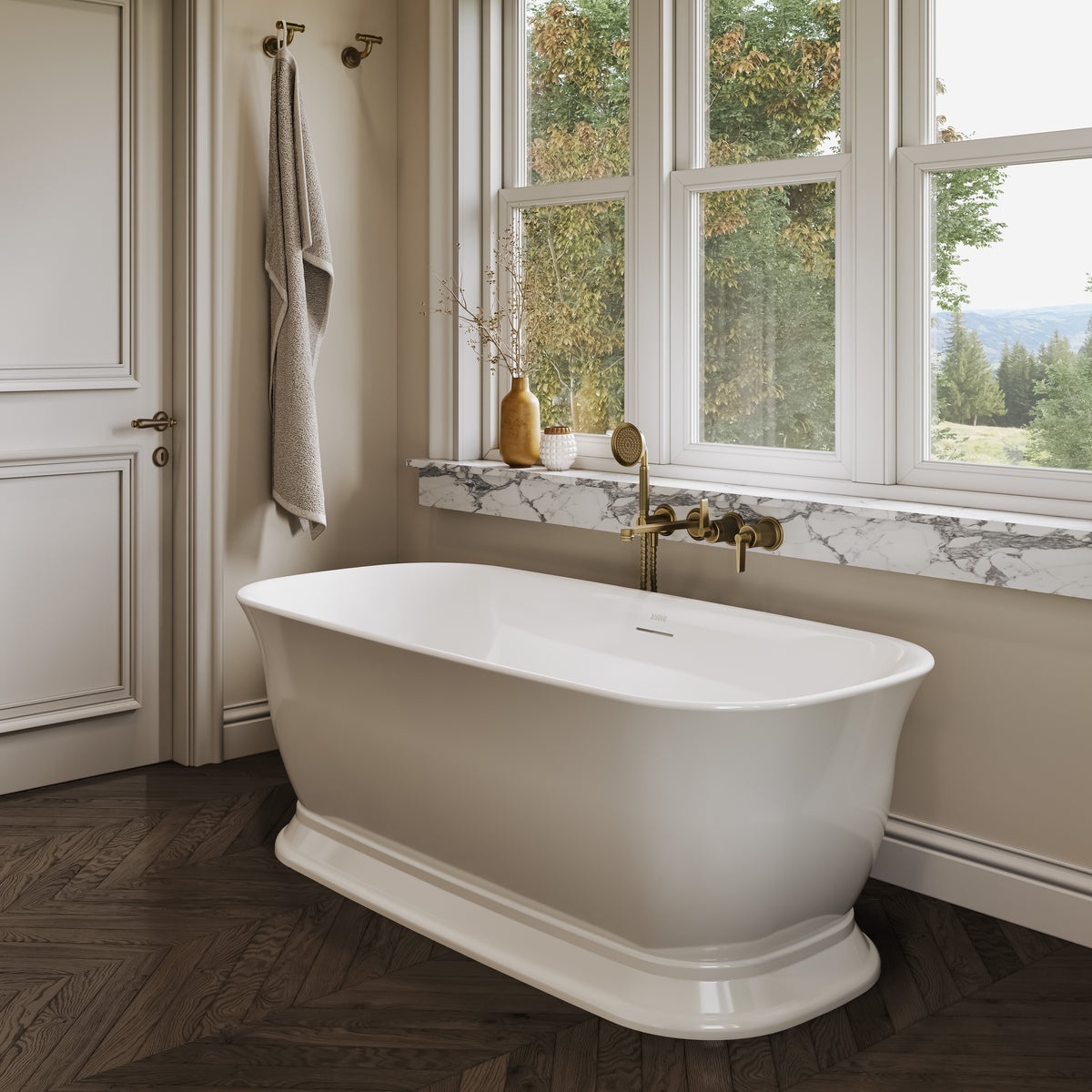 Chester Light White Freestanding Acrylic Bath 1700mm
