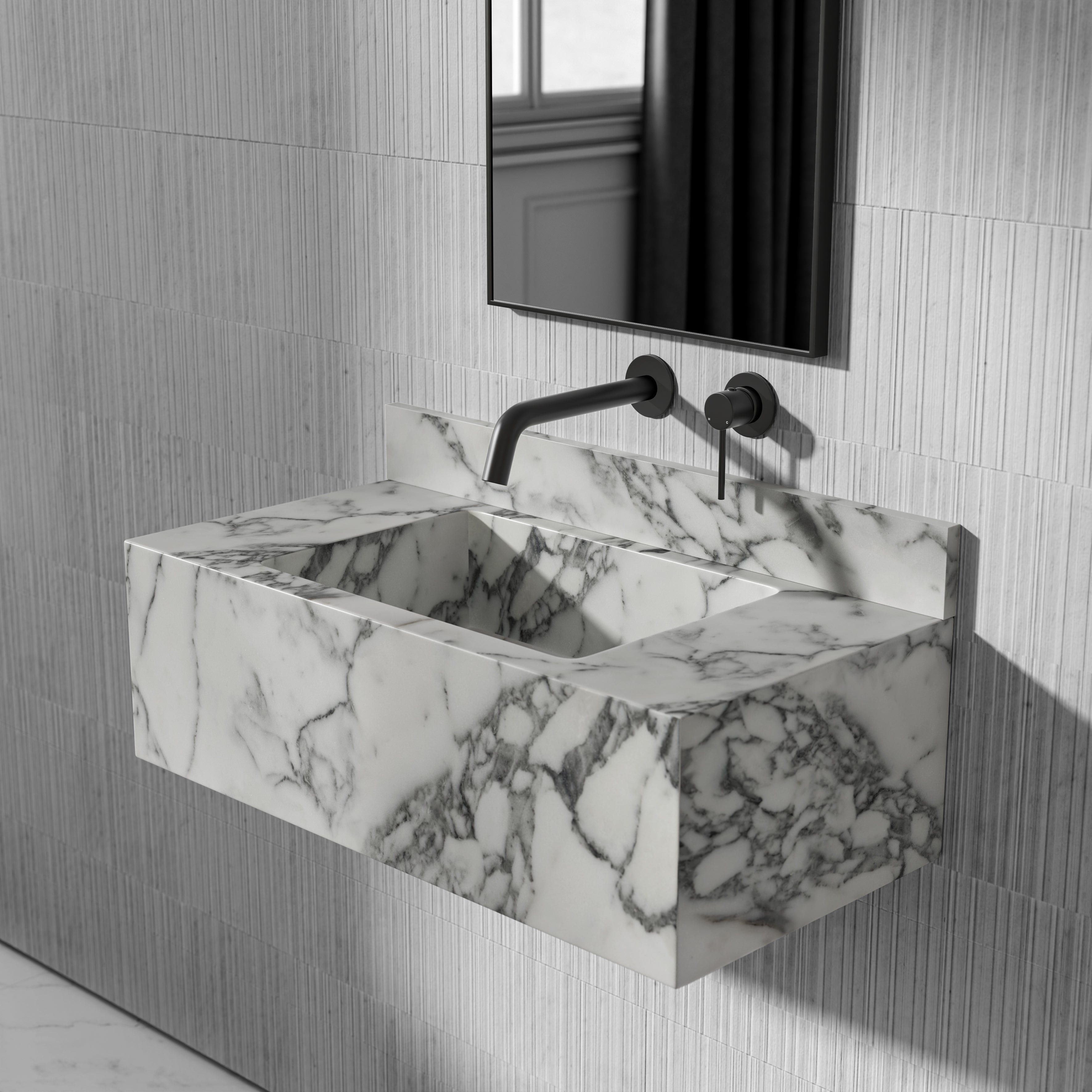 Arabescato Marble Upstand 700mm
