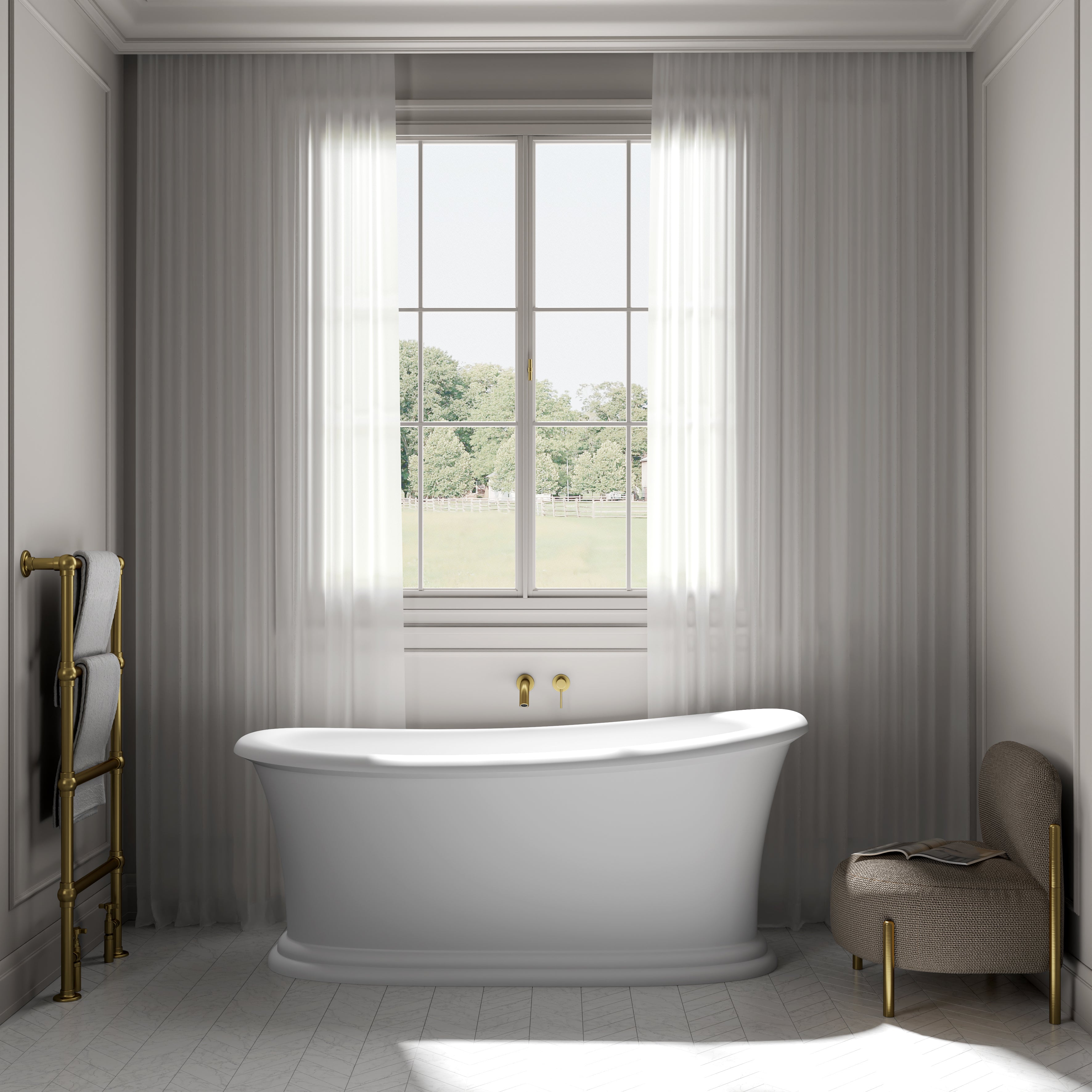 Clairmont White Freestanding Acrylic Bath 1700mm