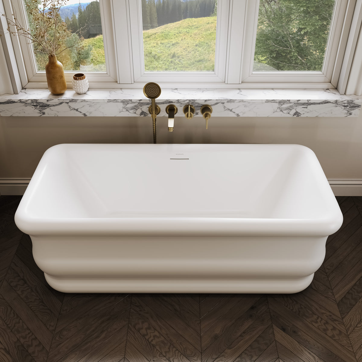 Claridge Light White Freestanding Acrylic Bath 1700mm