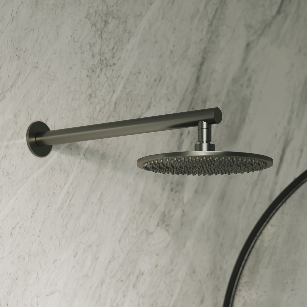 Alder Brushed Gunmetal Thermostatic Shower With Handheld Shower