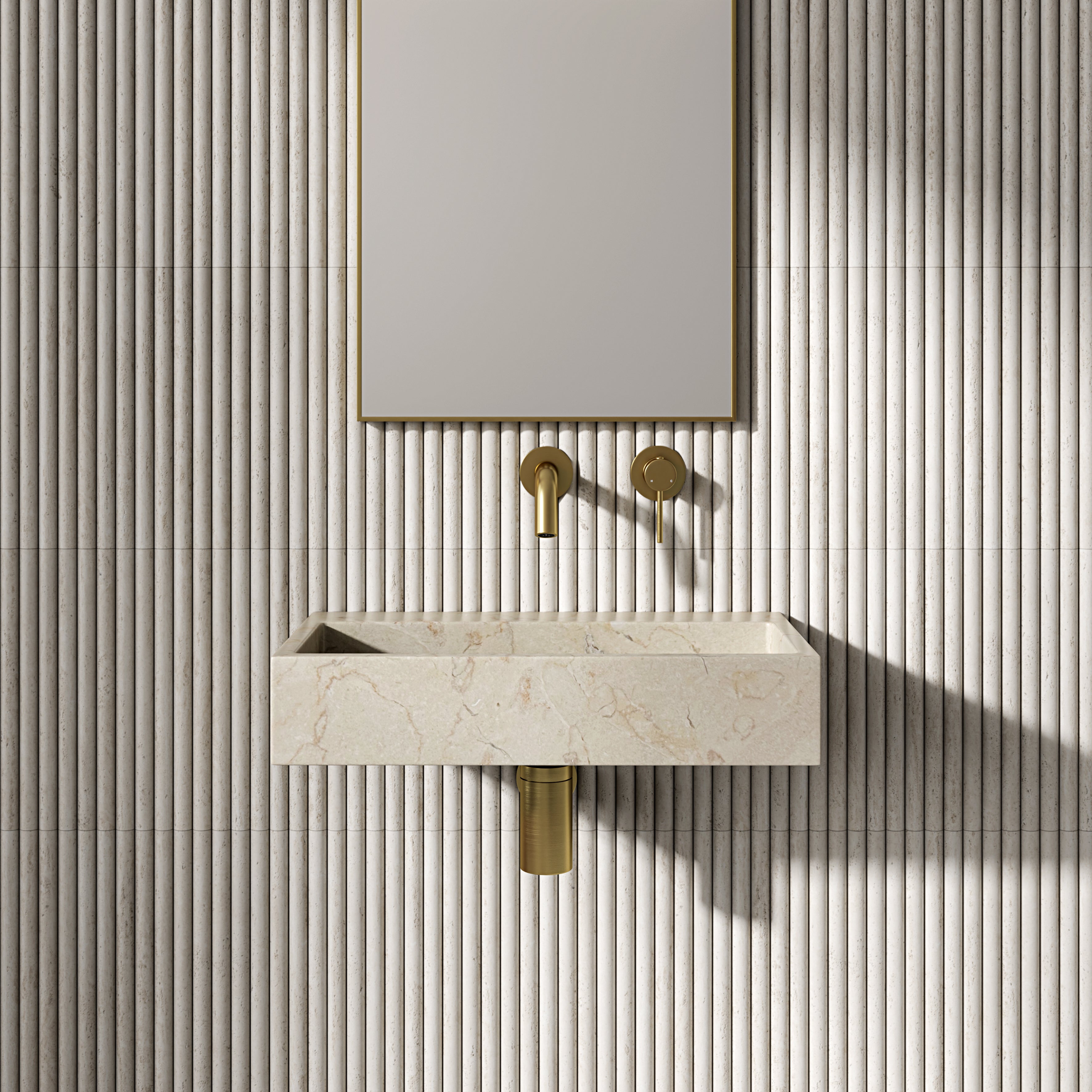 Danilo Crema Marfil Marble Wall Hung Basin 500mm