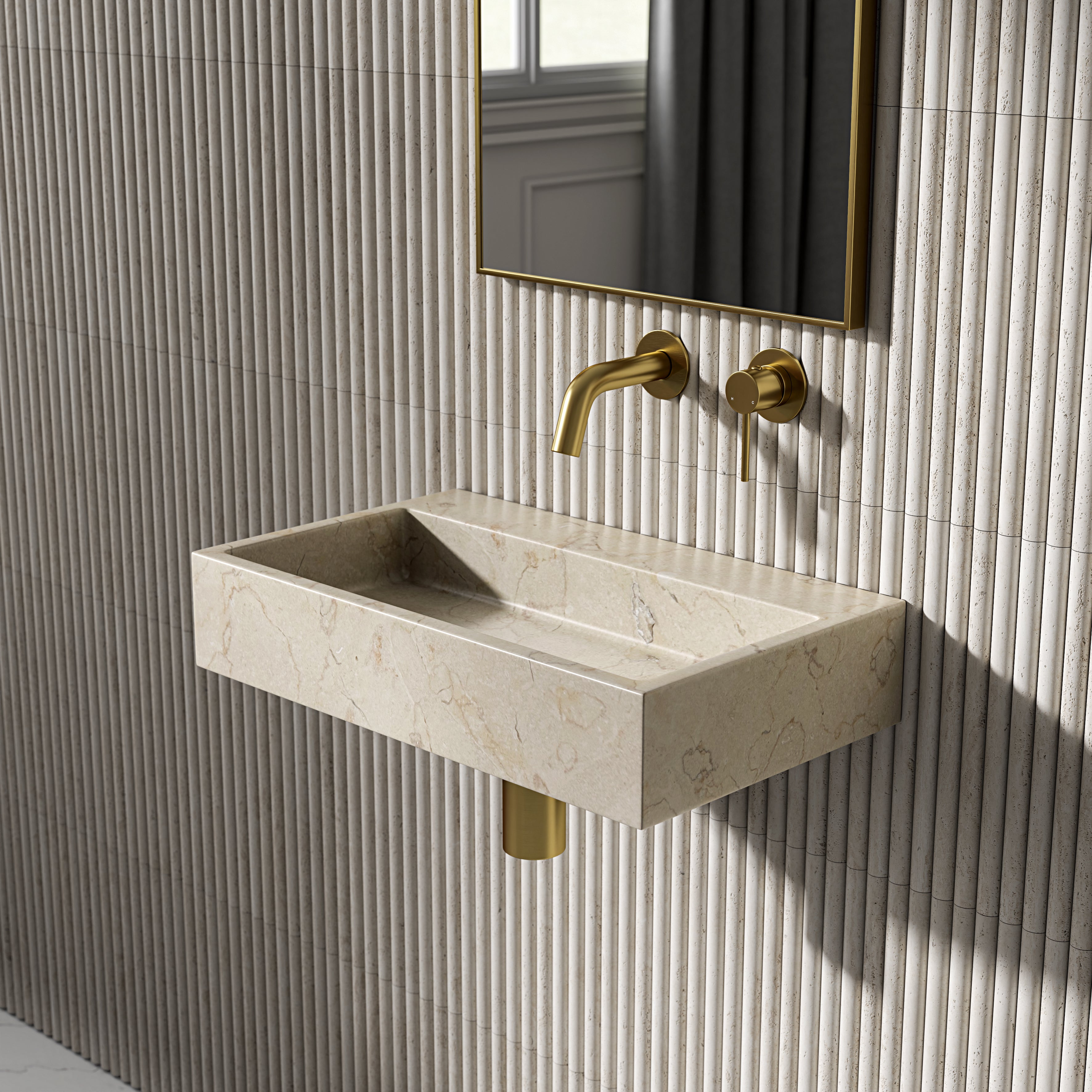 Danilo Crema Marfil Marble Wall Hung Basin 500mm