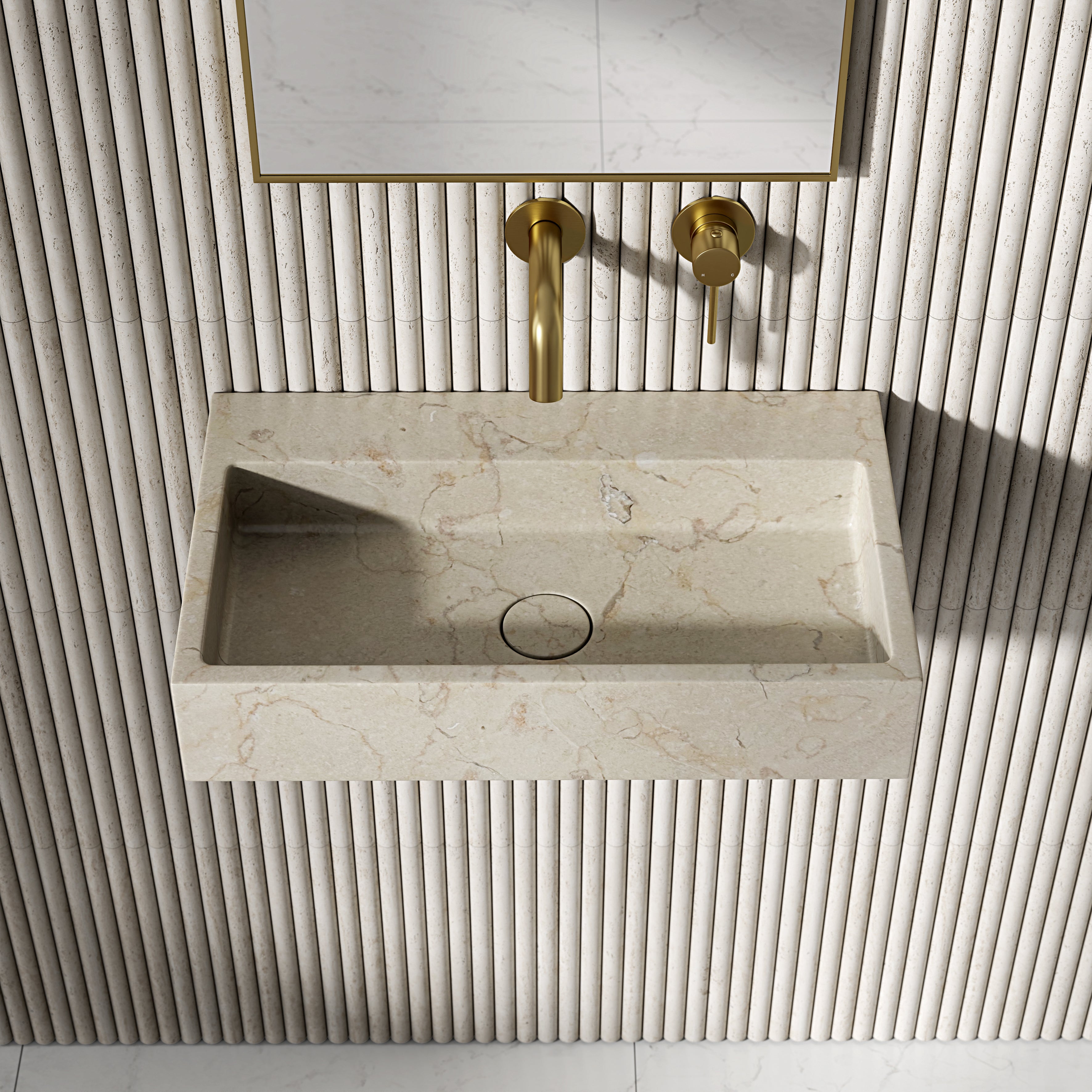 Danilo Crema Marfil Marble Wall Hung Basin 500mm