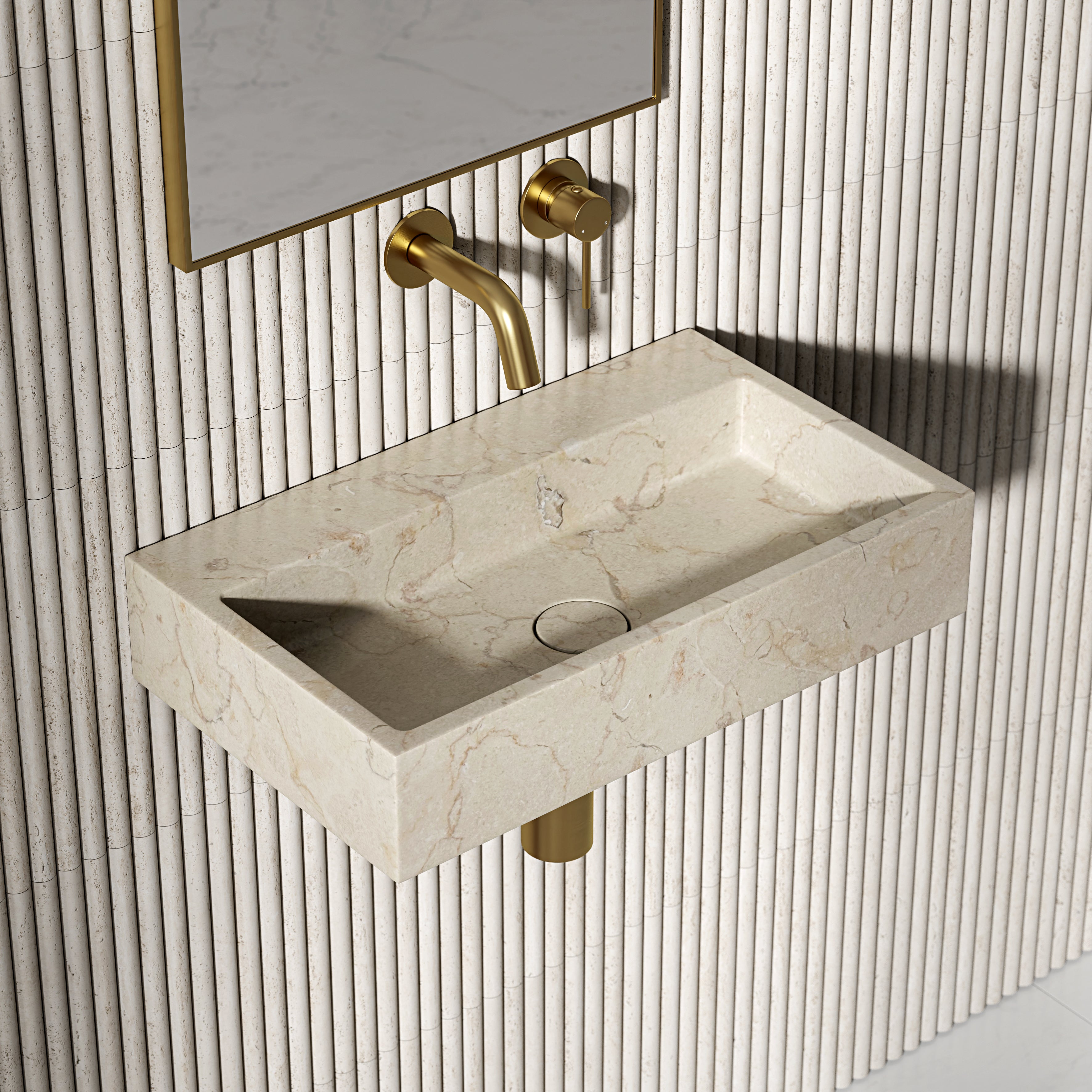 Danilo Crema Marfil Marble Wall Hung Basin 500mm