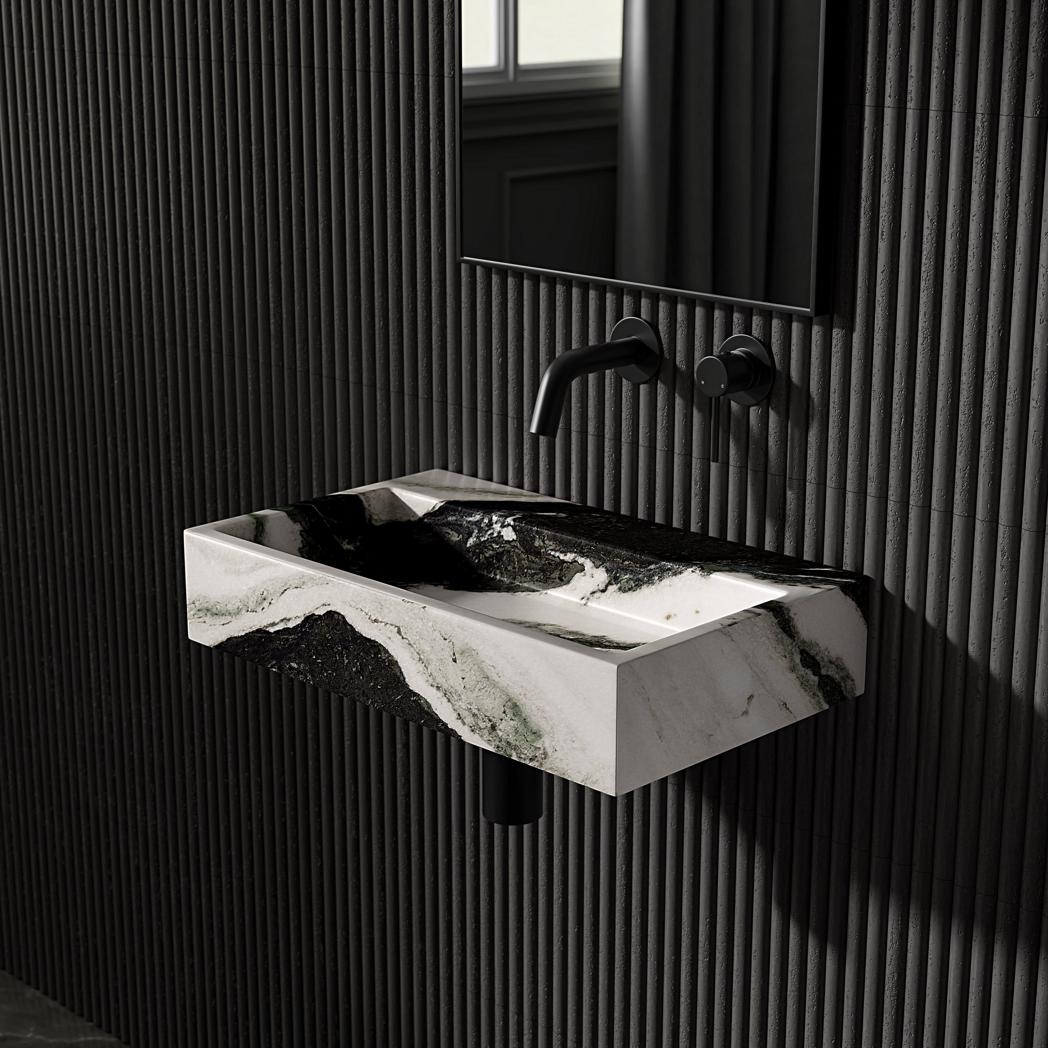 Danilo Panda Marble Wall Hung Basin 500mm
