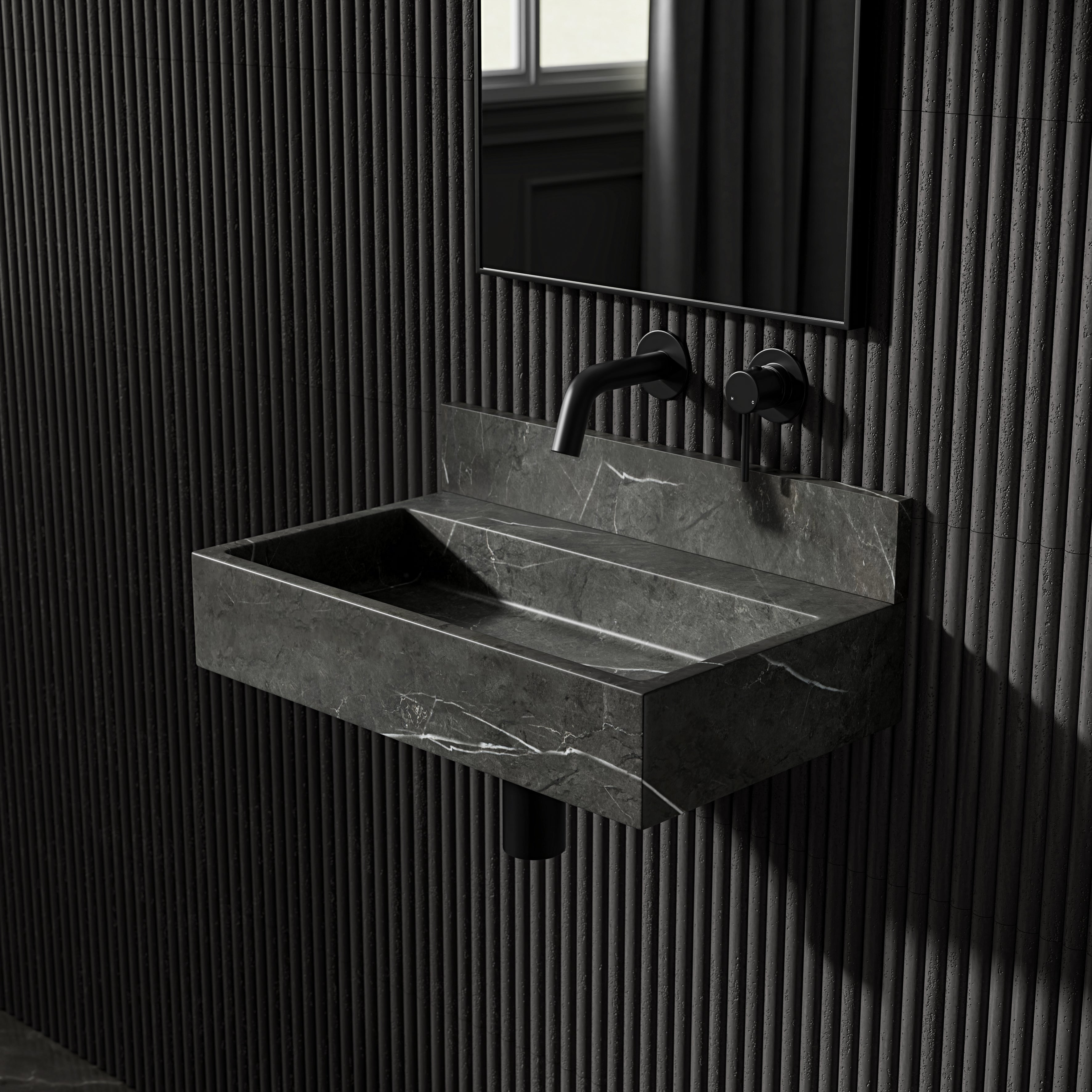 Pietra Grey Marble Upstand 500mm