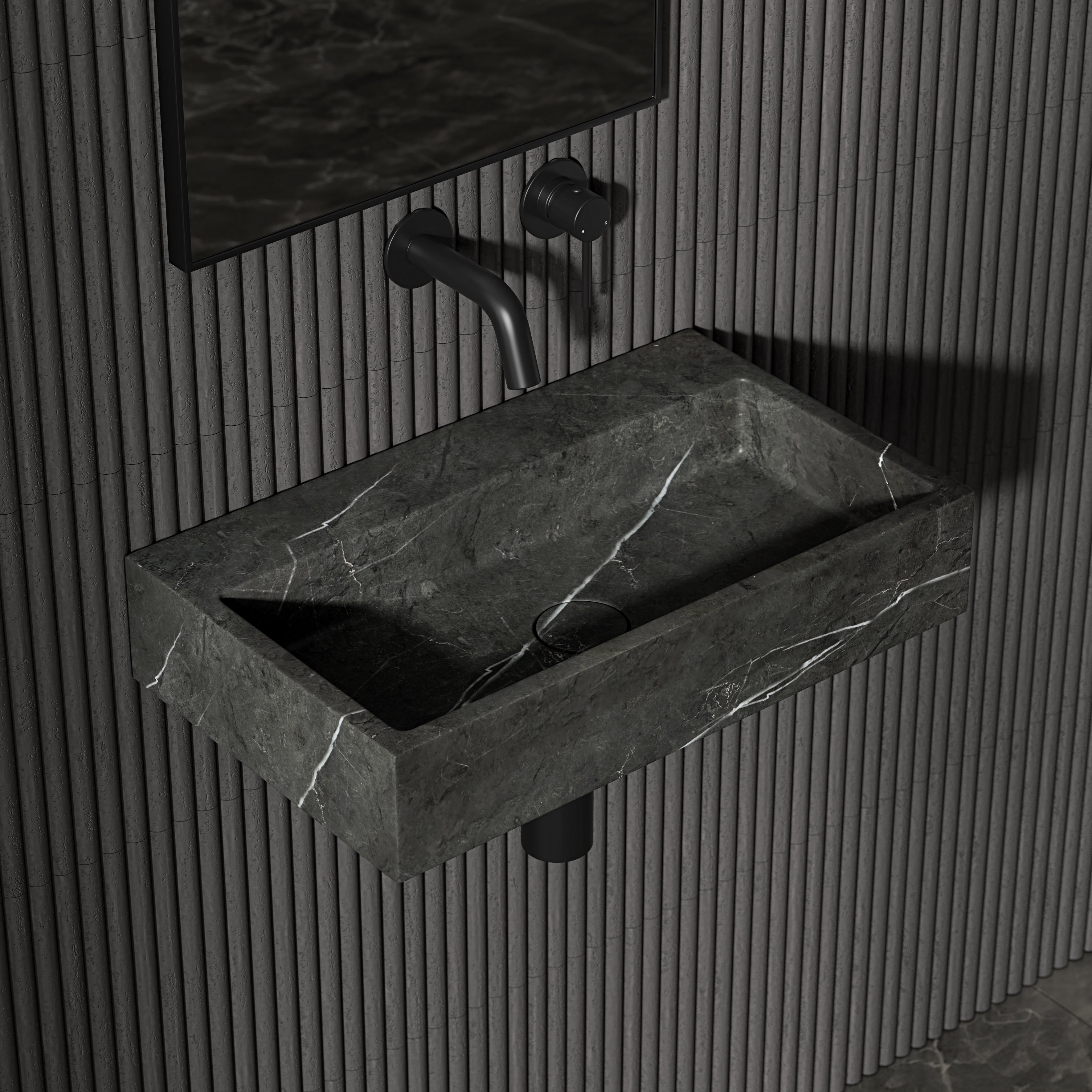 Danilo Pietra Grey Marble Wall Hung Basin 500mm