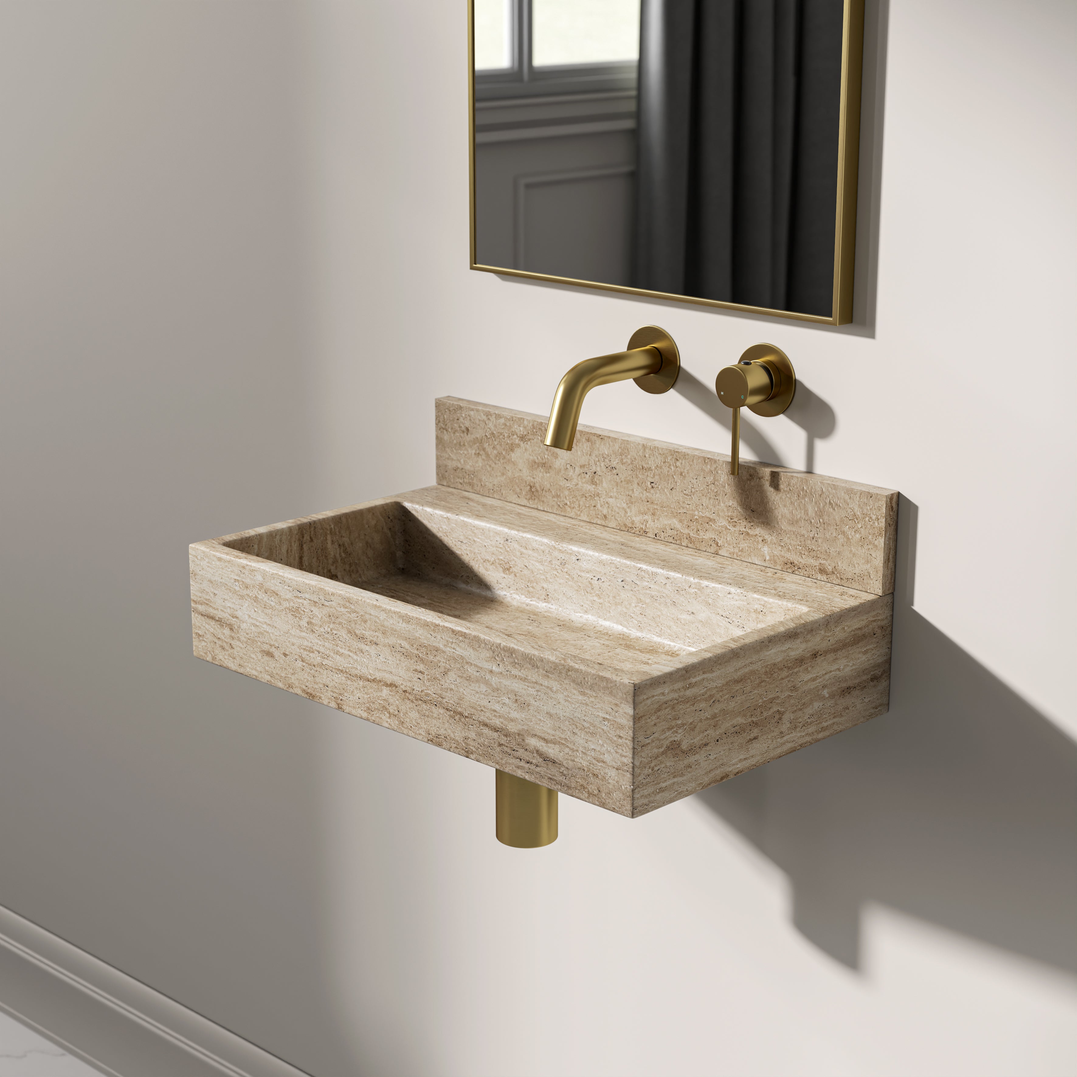 Travertine Marble Upstand 500mm