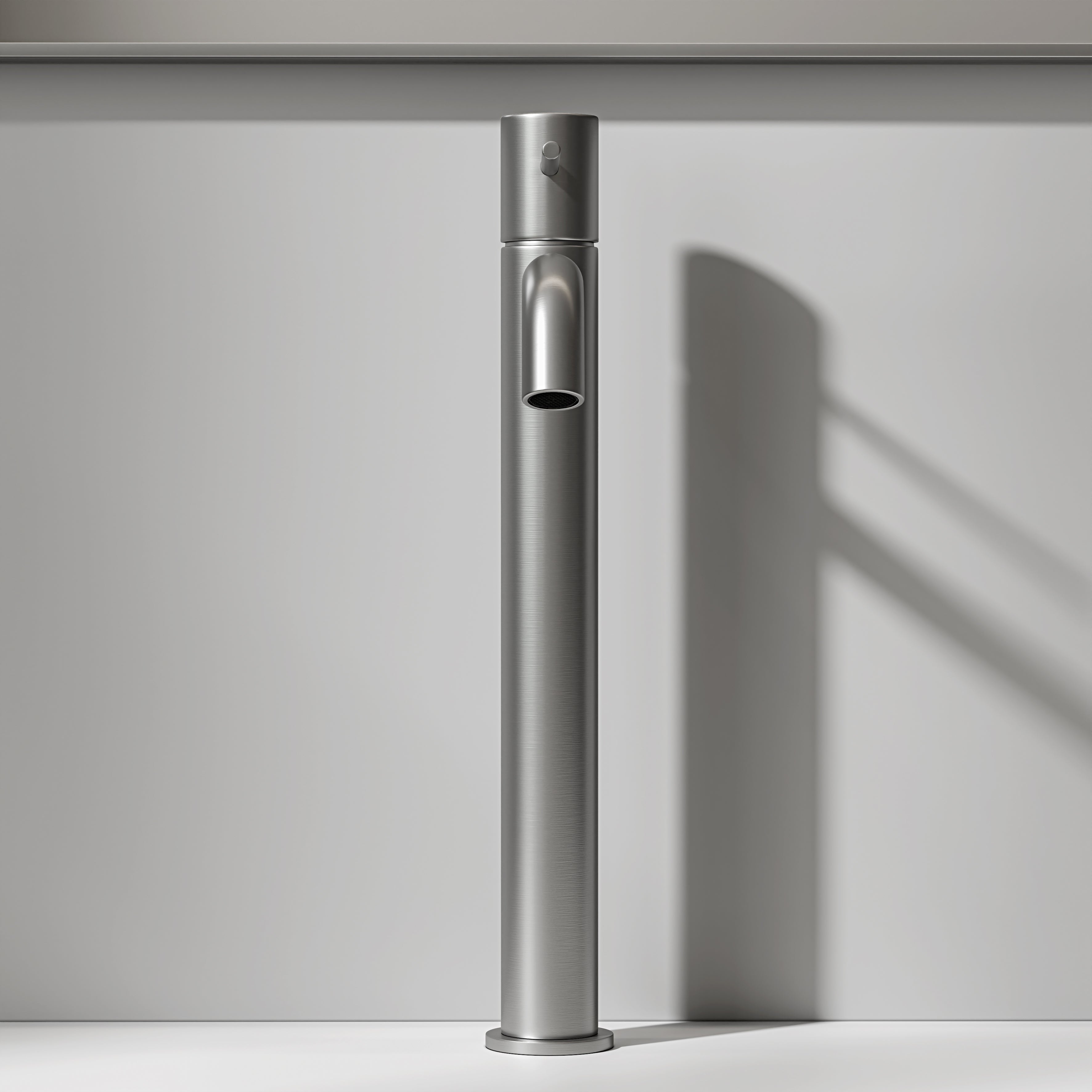 Nuvo Brushed Stainless Tall Curved Spout Basin Mixer Tap