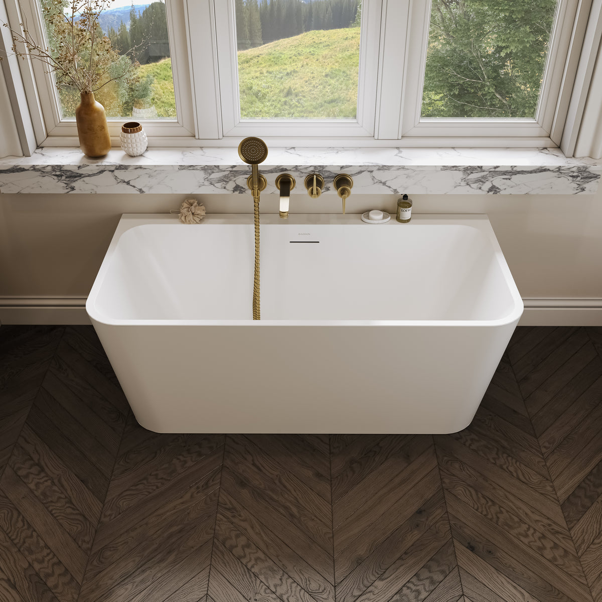 Denham Light White Freestanding Acrylic Bath 1500mm