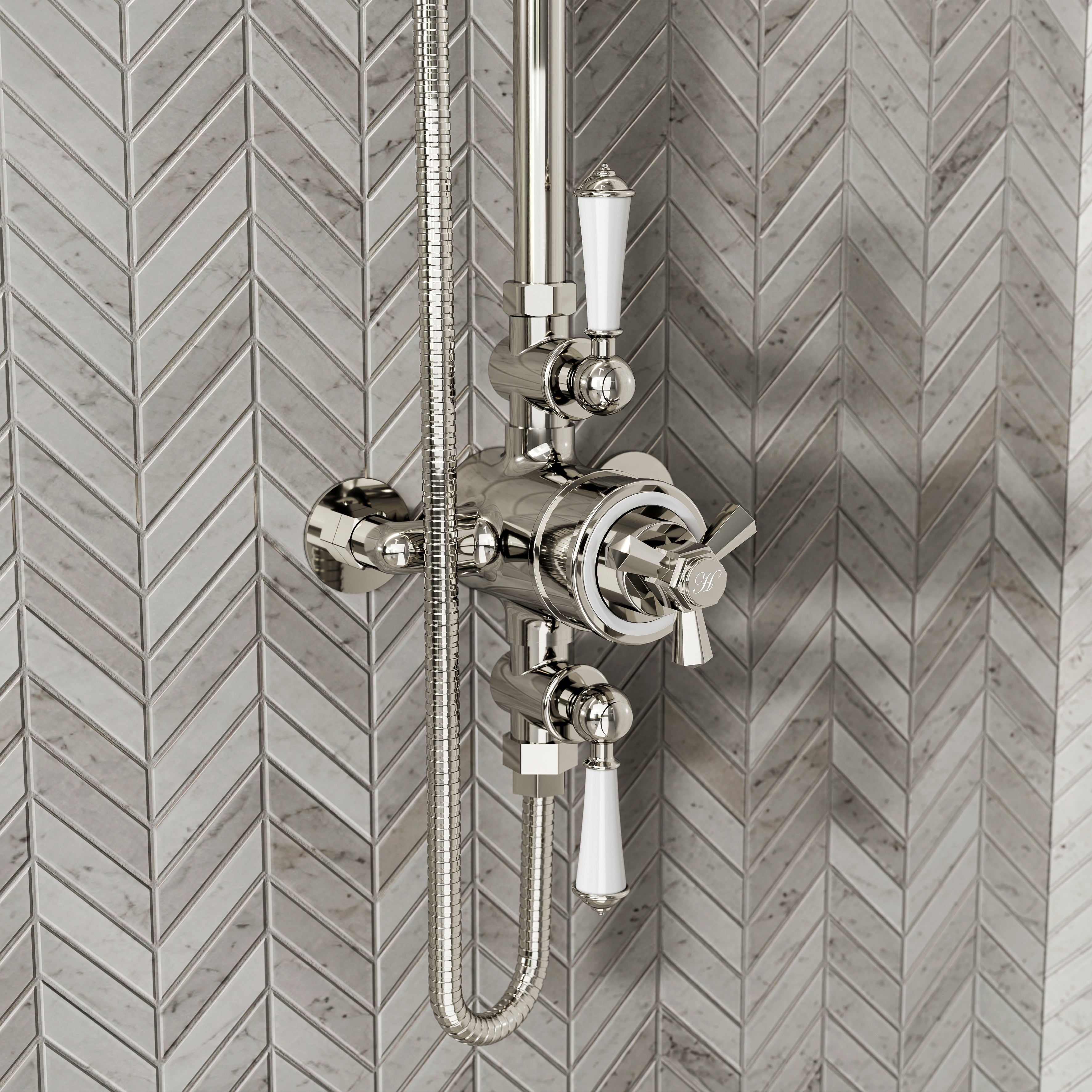 Arlington Polished Nickel 2-way Thermostatic Shower