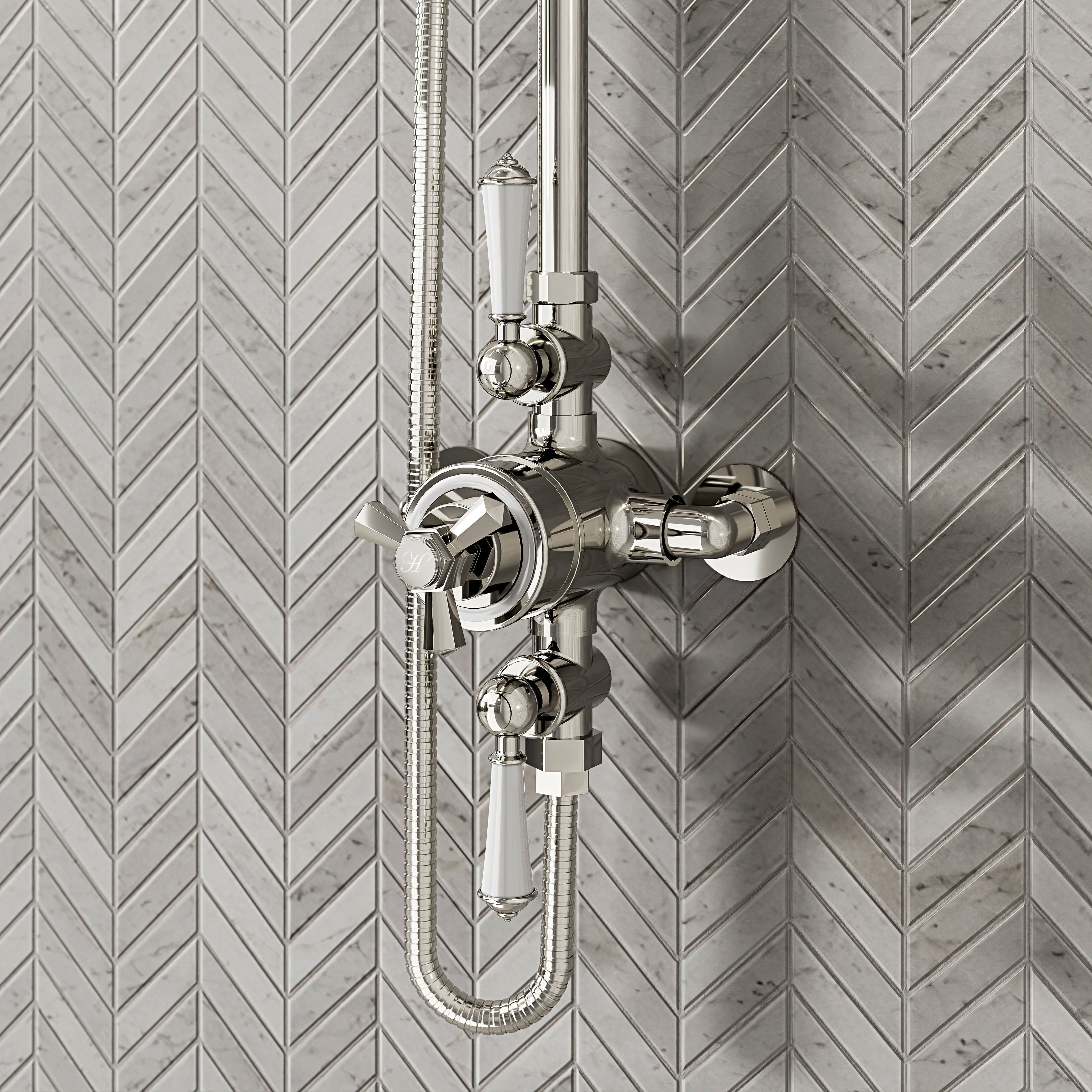 Arlington Polished Nickel 2-way Thermostatic Shower