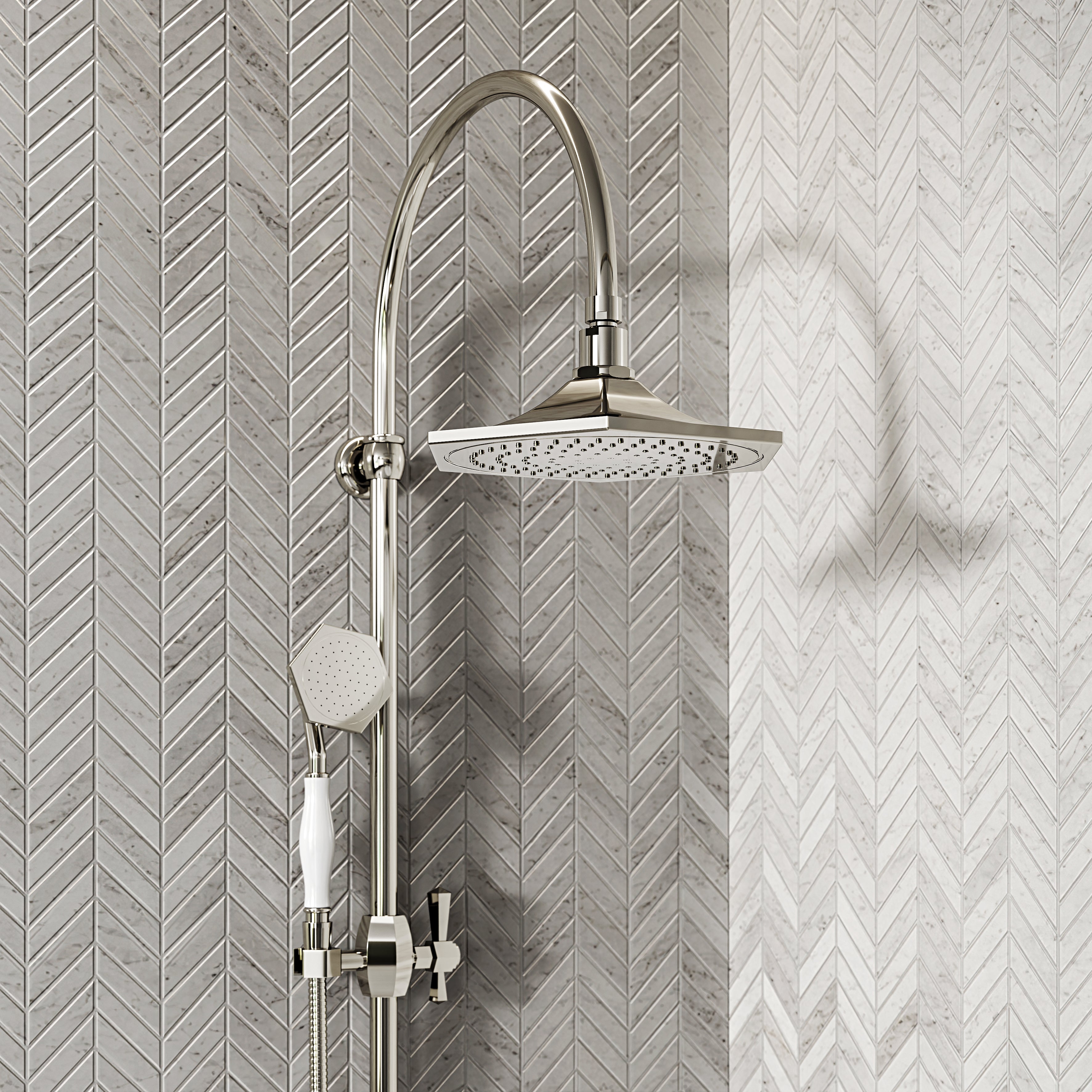 Arlington Polished Nickel 2-way Thermostatic Shower