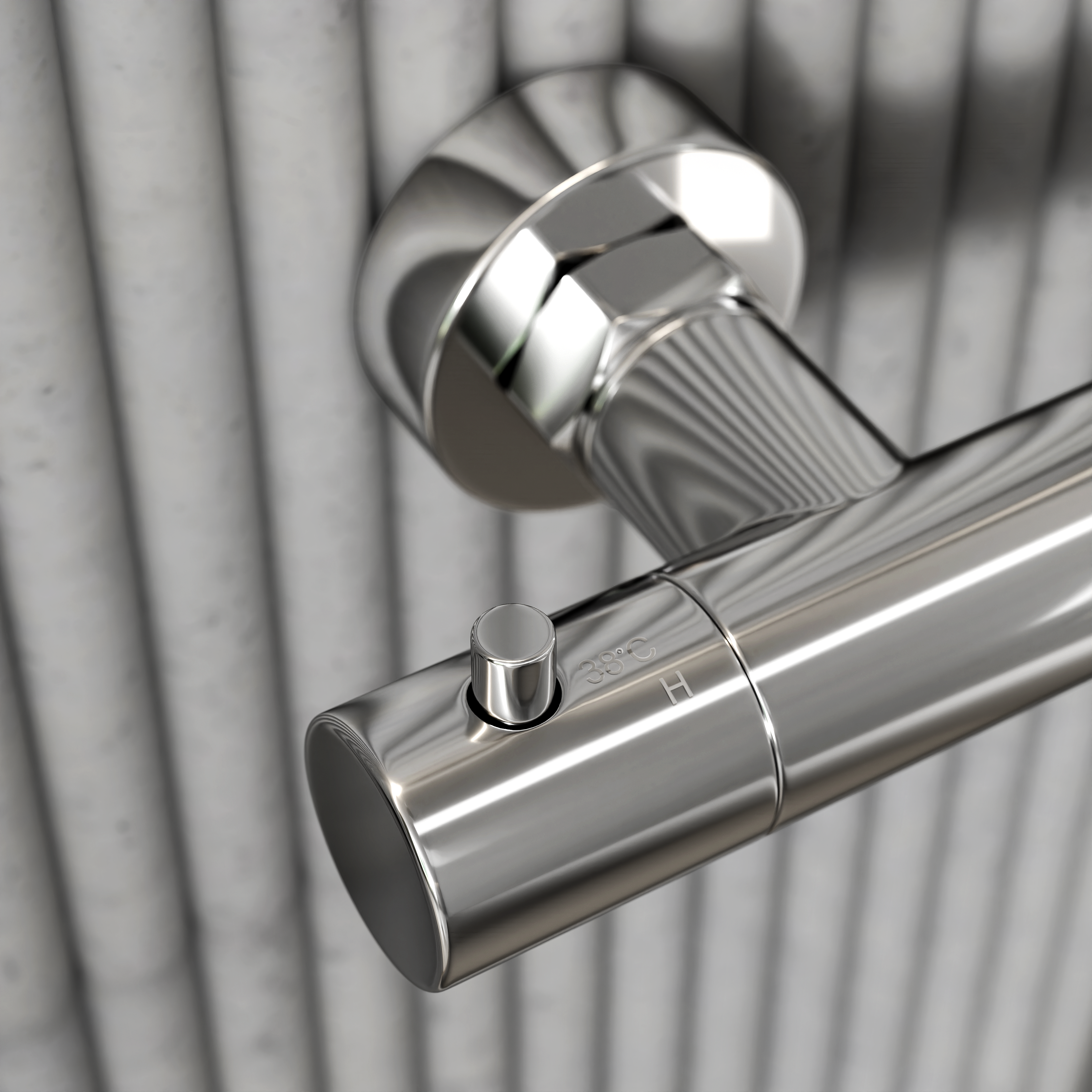 Moreno Chrome Exposed Thermostatic Shower With Riser