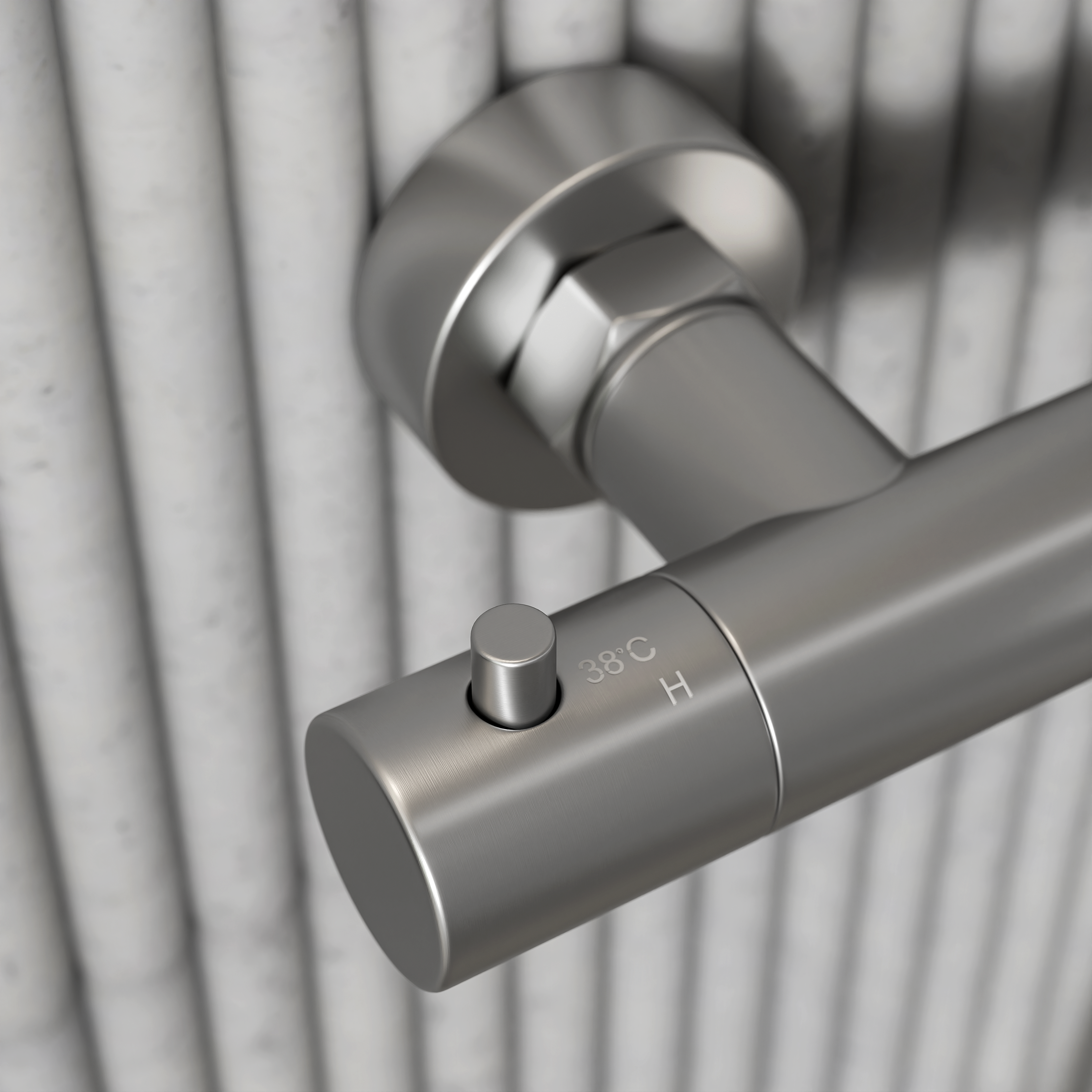 Moreno Brushed Stainless Exposed Thermostatic 3-Way Shower
