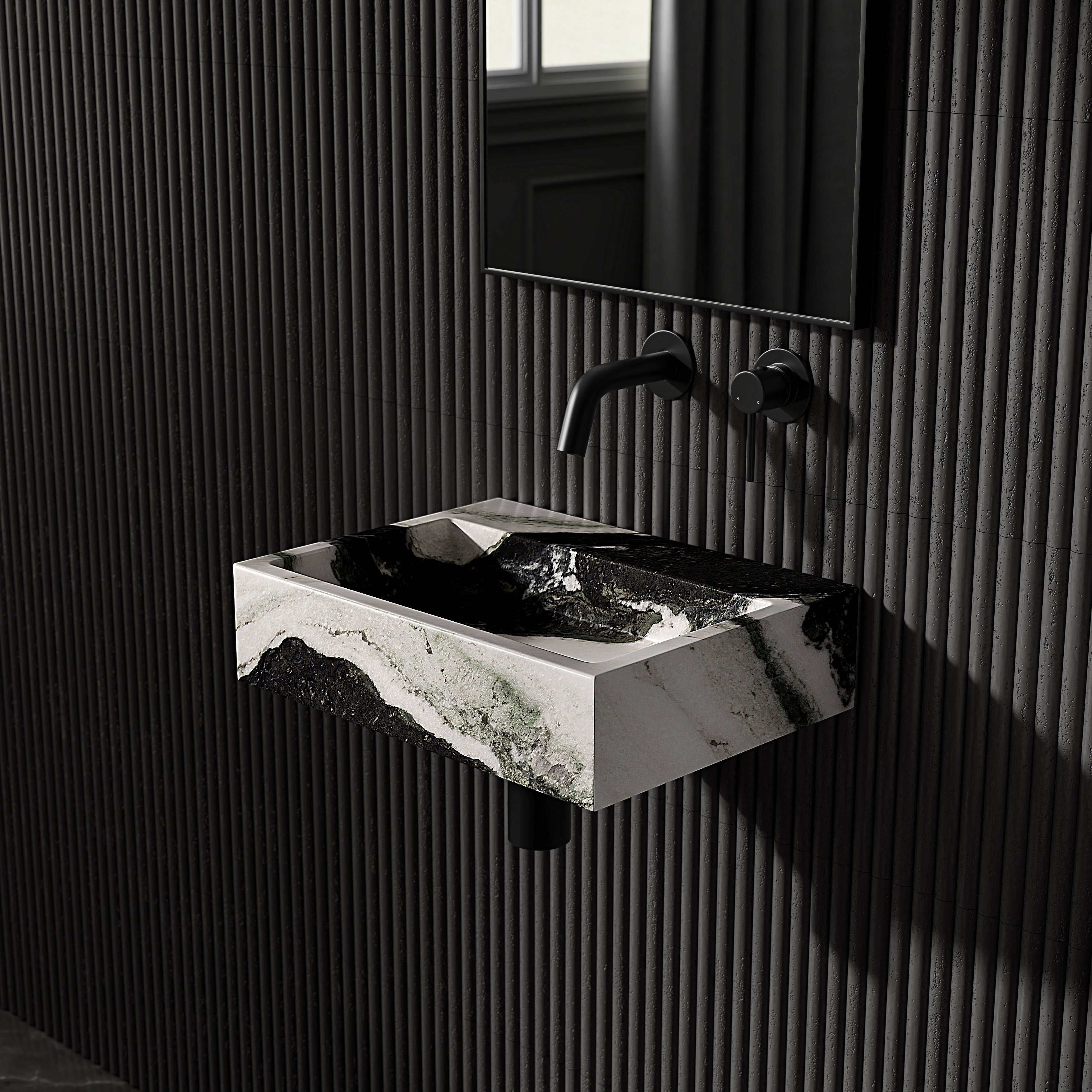 Figo Panda Marble Wall Hung Basin 400mm