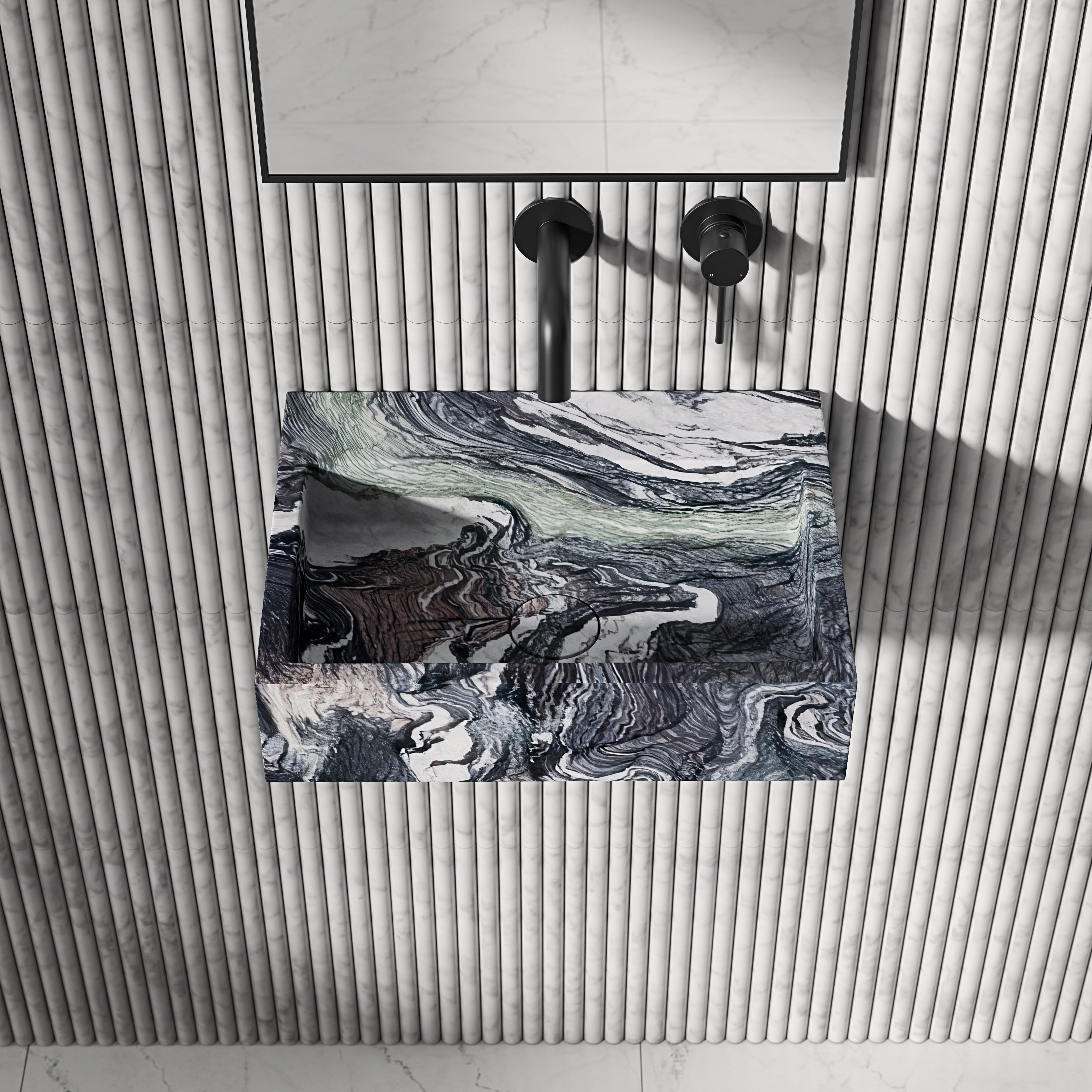 Figo Kinawa Marble Wall Hung Basin 400mm