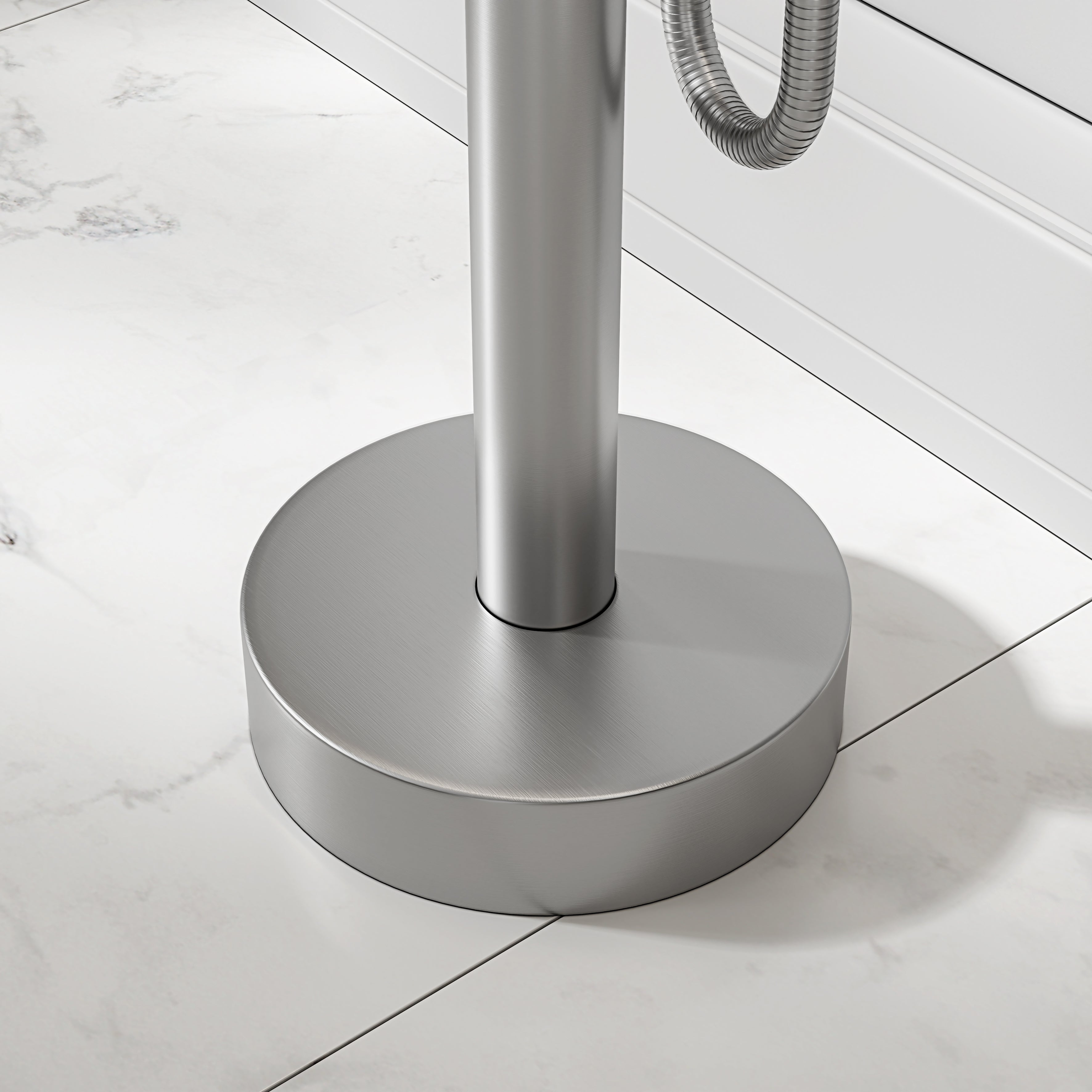 Nuvo Brushed Stainless Floorstanding Bath Shower Mixer Tap