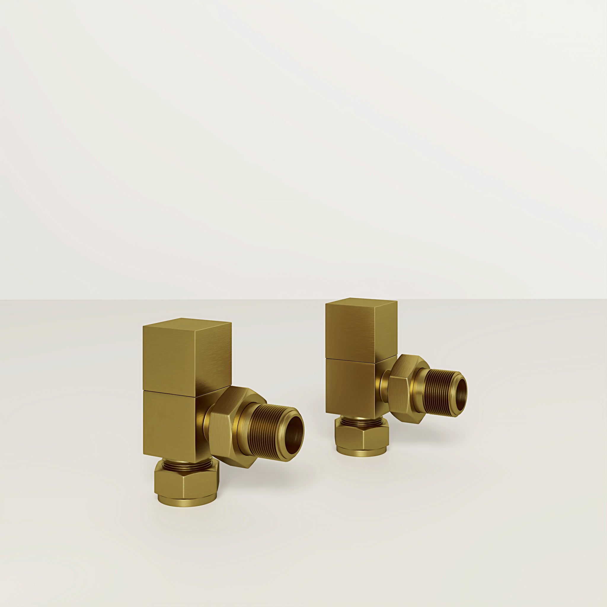 Brushed Gold Square Radiator Valves