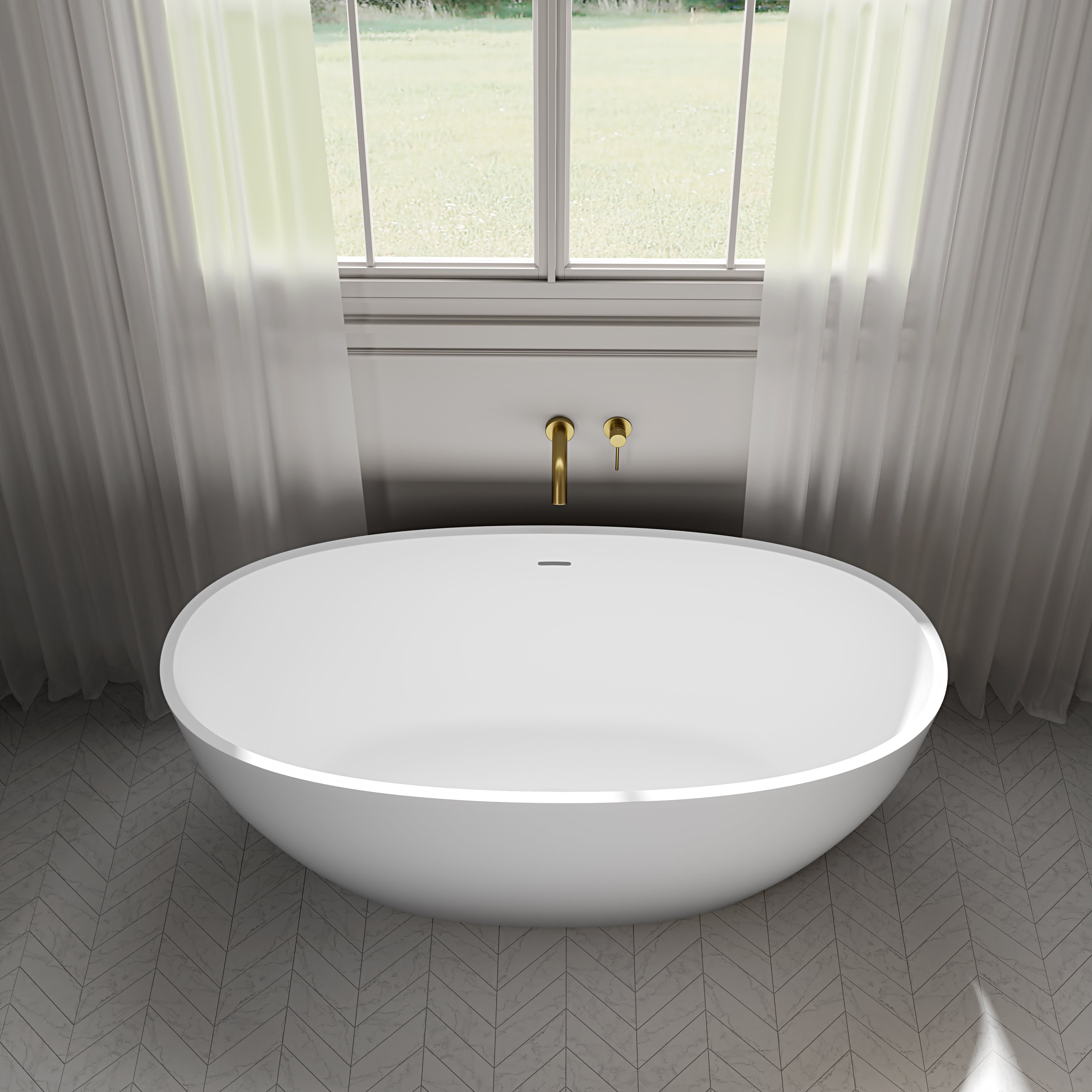 Bromley Freestanding White Acrylic Bath 1500mm