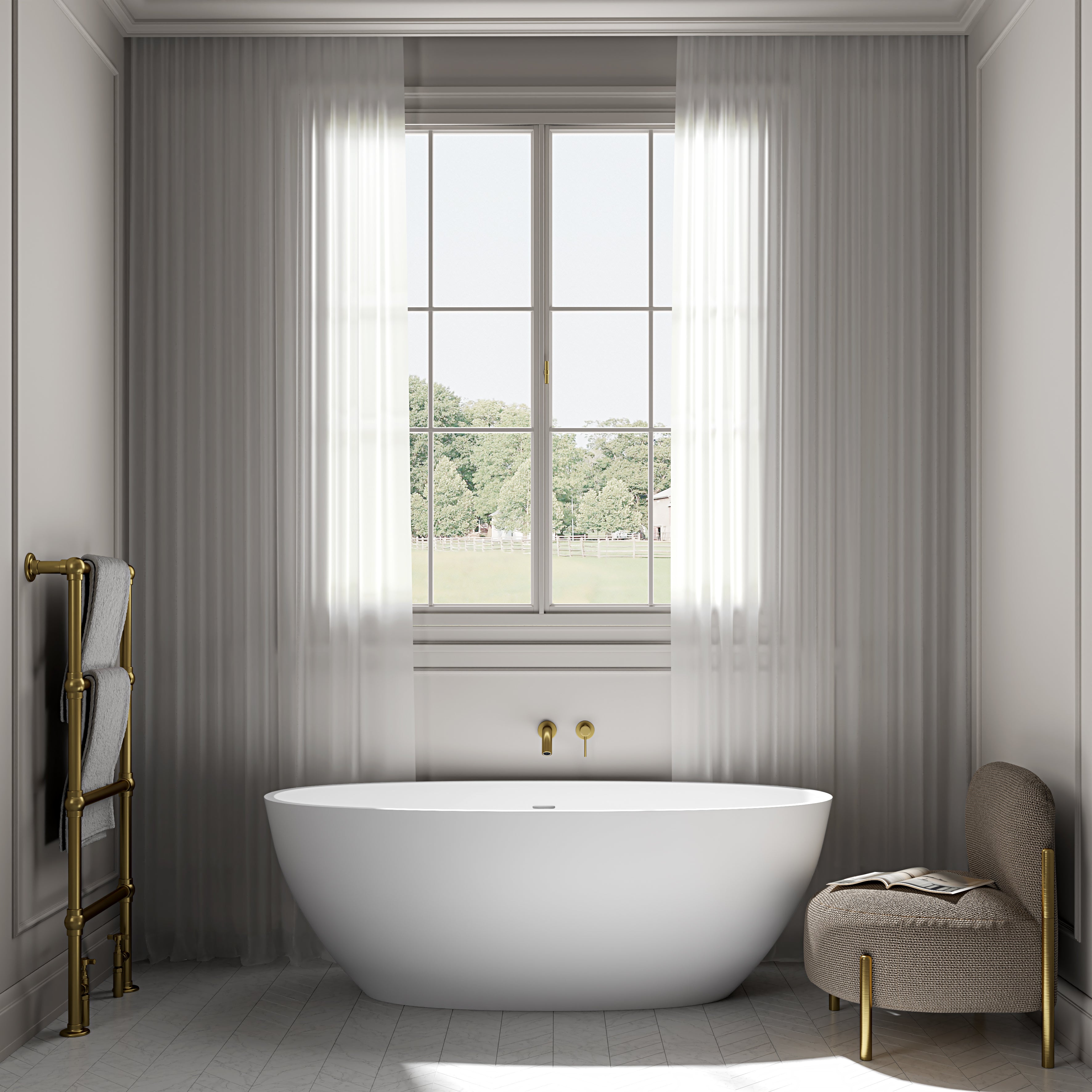 Bromley Freestanding White Acrylic Bath 1600mm