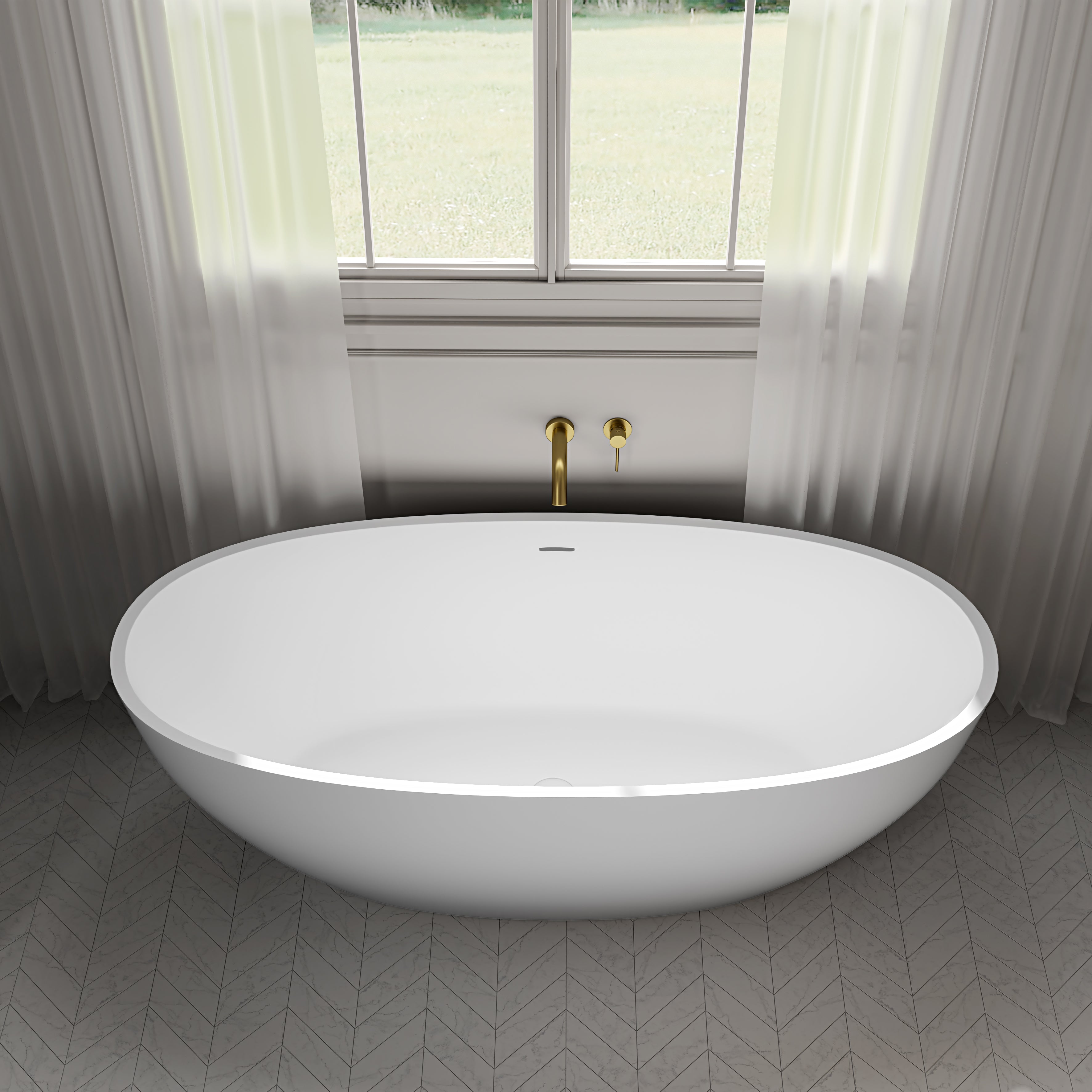 Bromley Freestanding White Acrylic Bath 1700mm