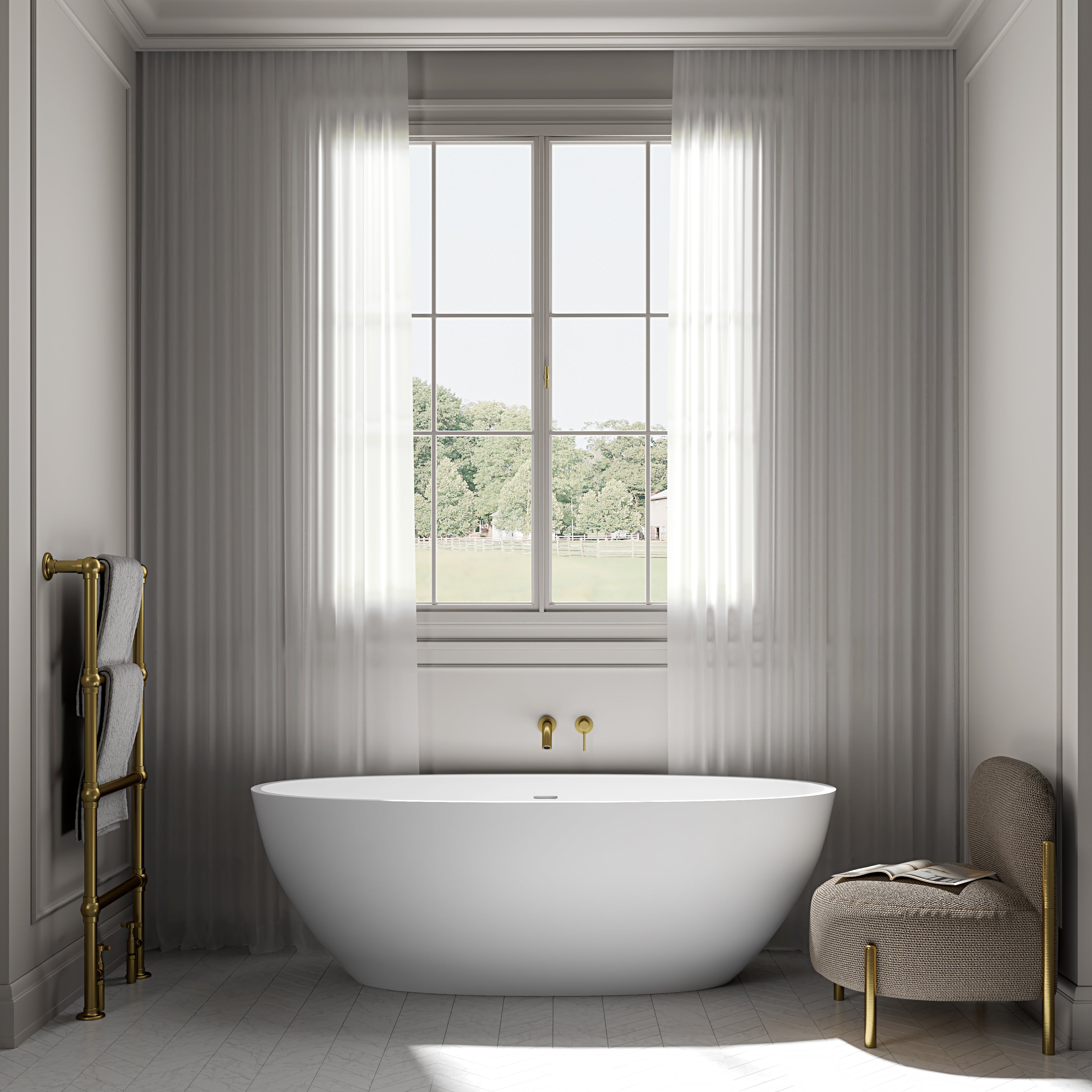 Bromley Freestanding White Acrylic Bath 1700mm