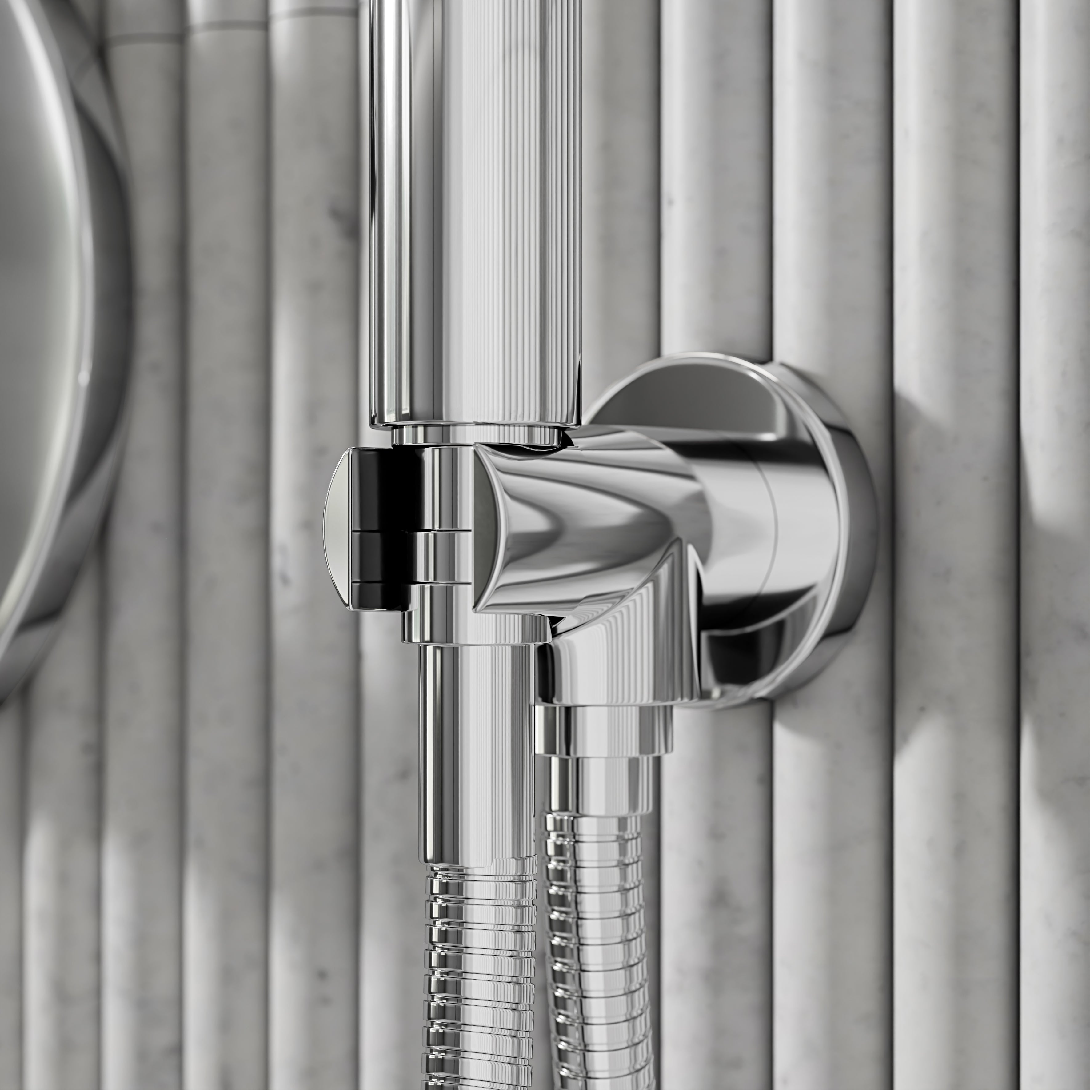 Nuvo Chrome 3-Way Thermostatic Shower With Handheld Shower & Bath Spout