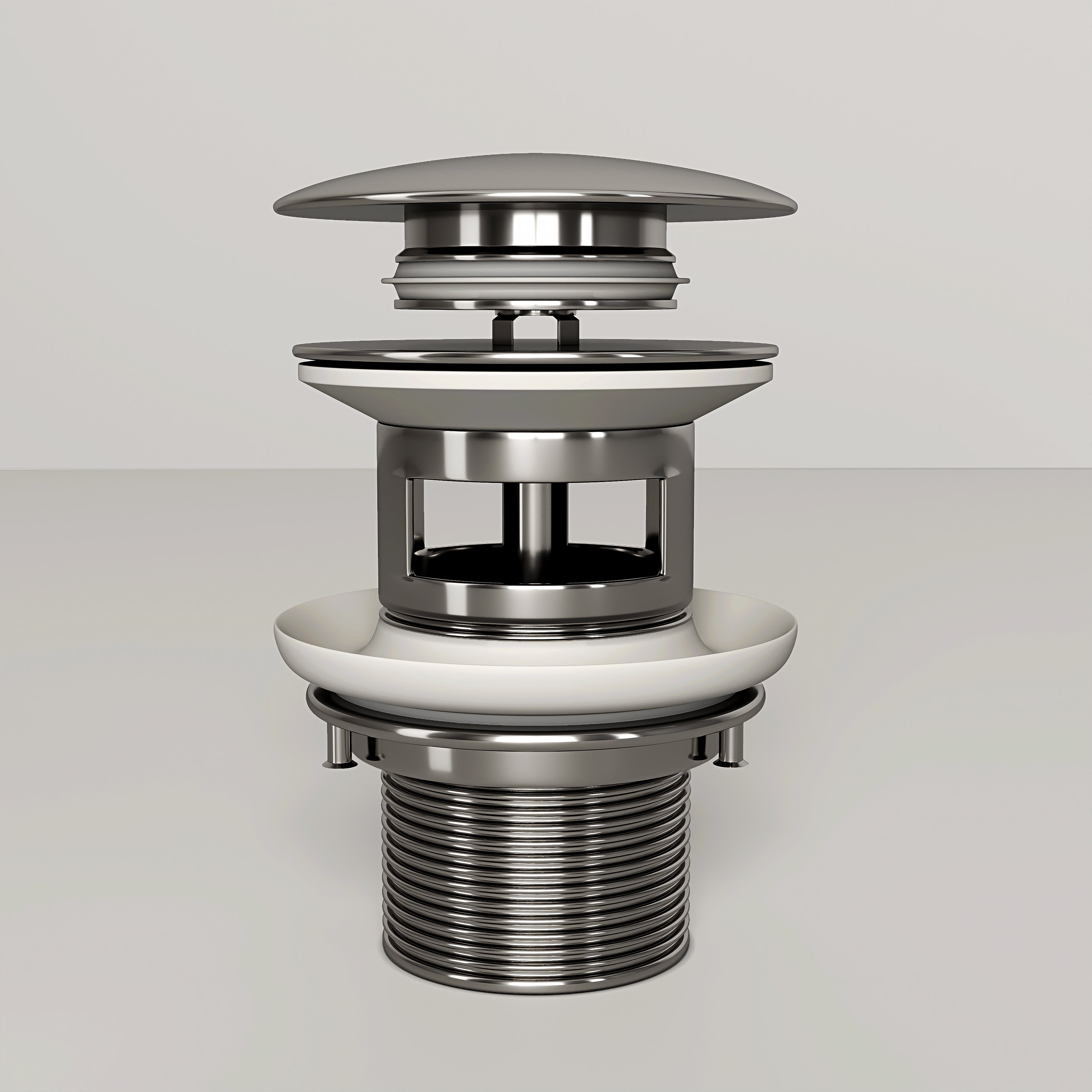 Polished Nickel Slotted Click Clack Basin Waste
