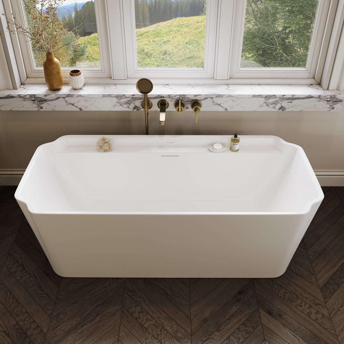 Harrington Light White Freestanding Acrylic Bath 1700mm