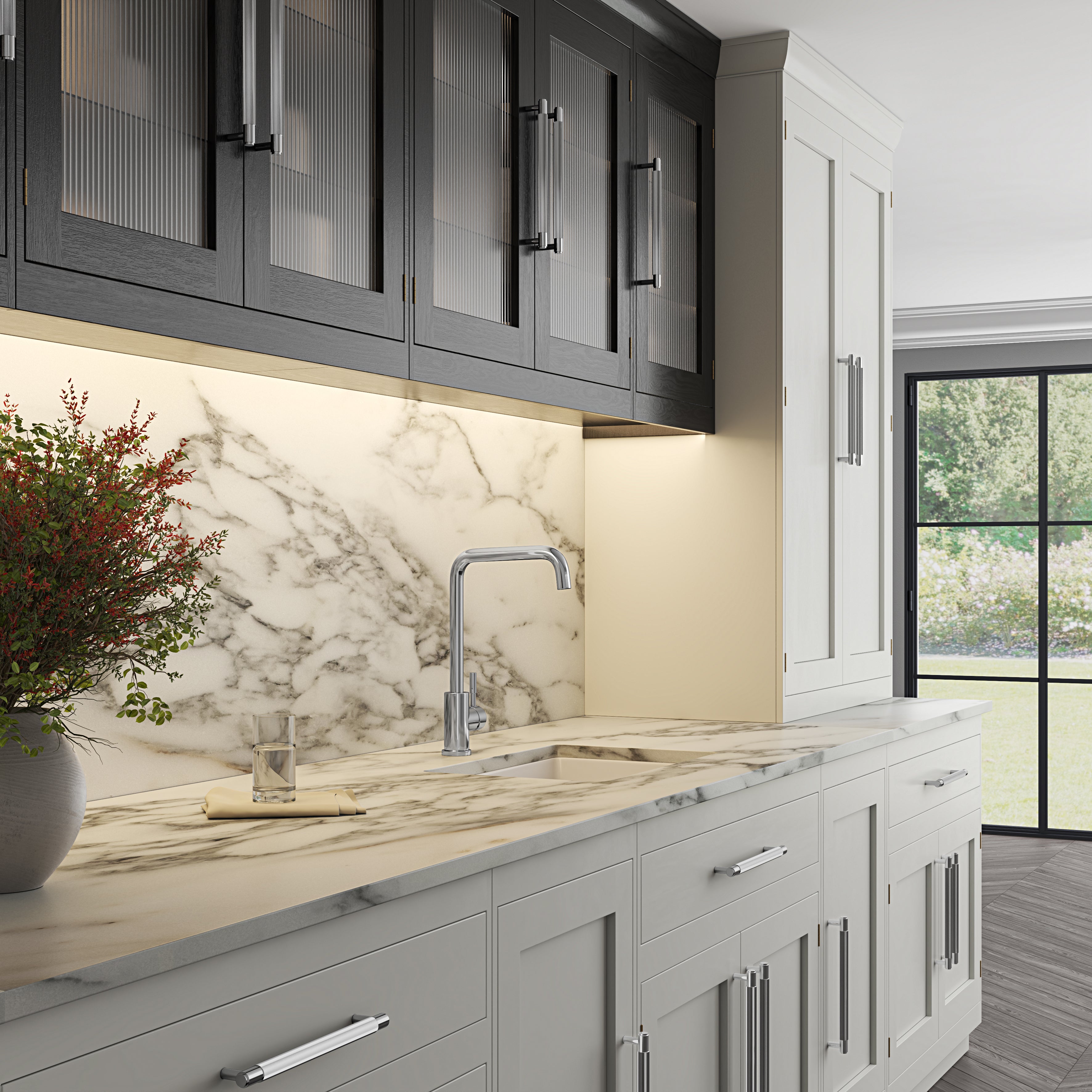 Harrow Single Lever Square Kitchen Mixer Tap Chrome