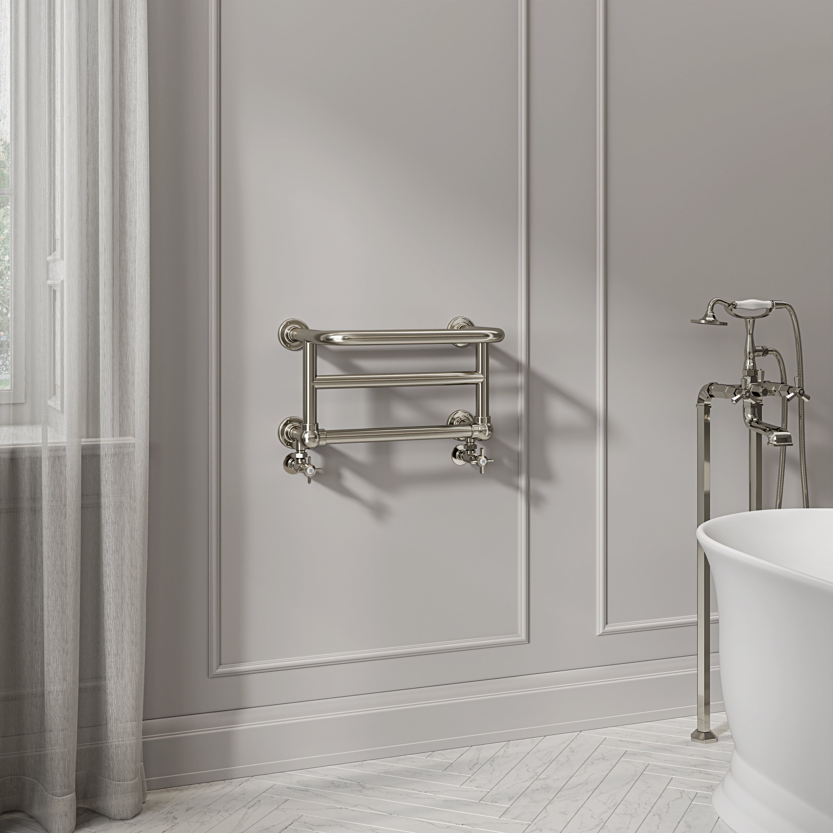 Henderson Traditional Towel Warmer Radiator Polished Nickel