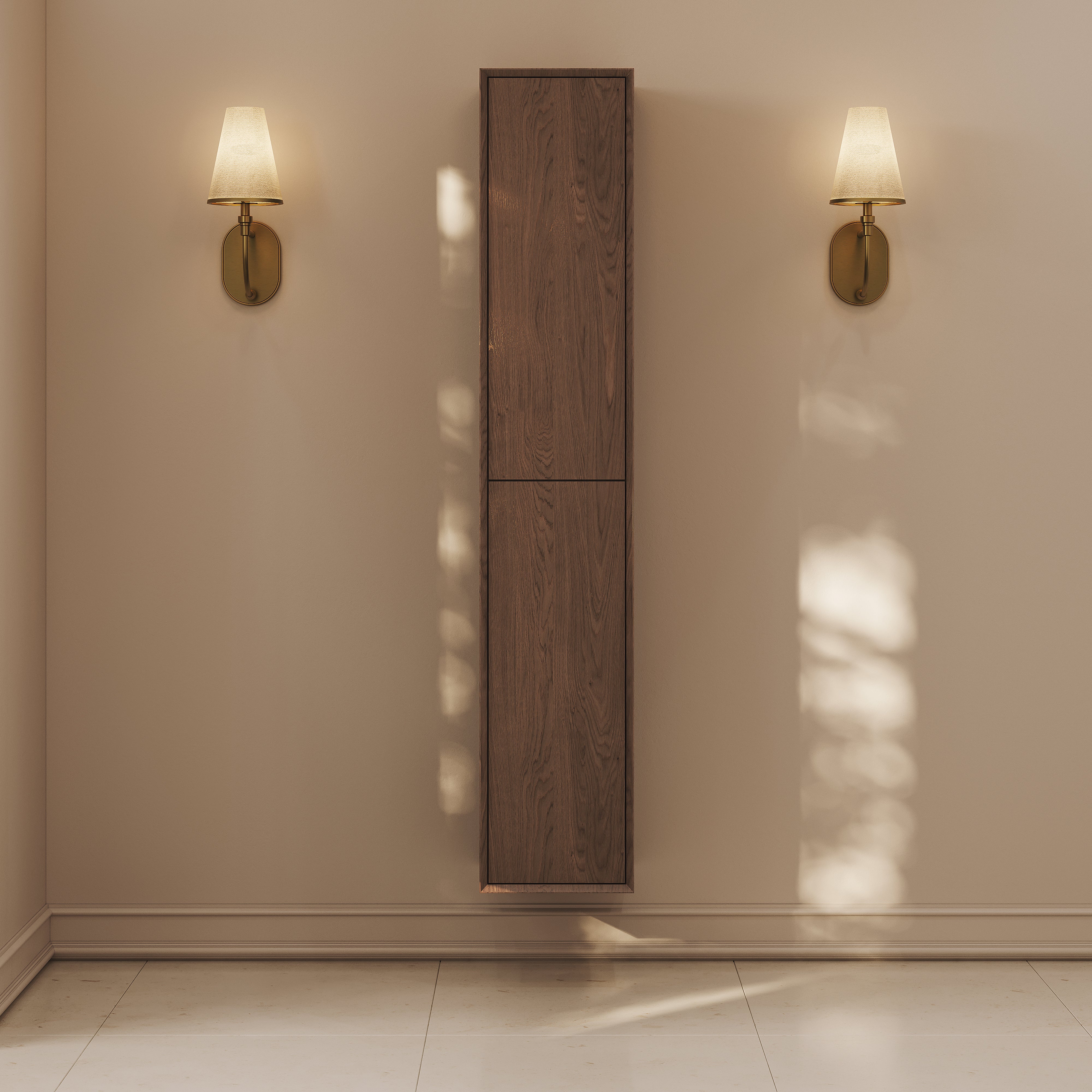 Kingham Bathroom Storage Cabinet (Walnut 350mm)