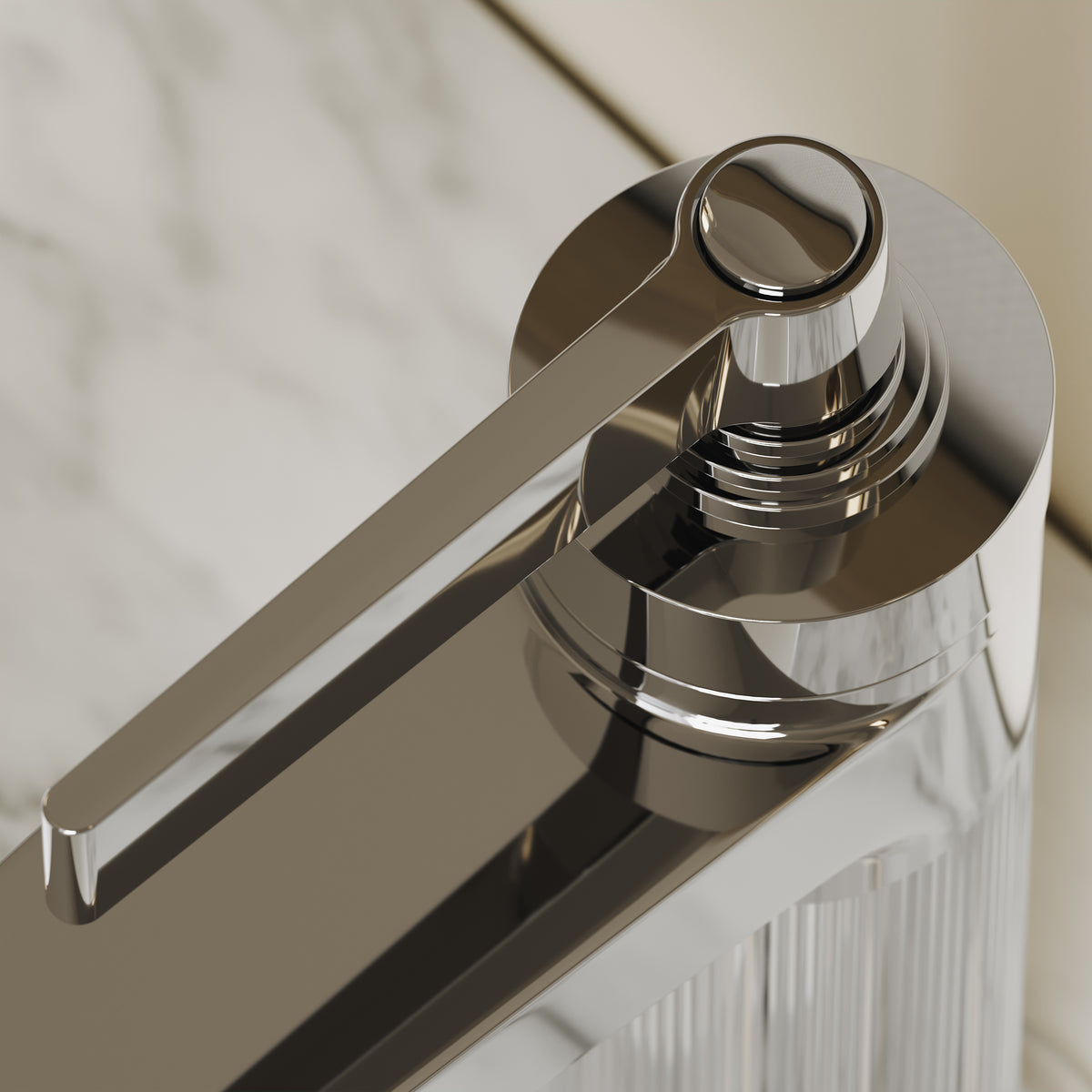 Pembury Polished Nickel Monobloc Basin Mixer Tap