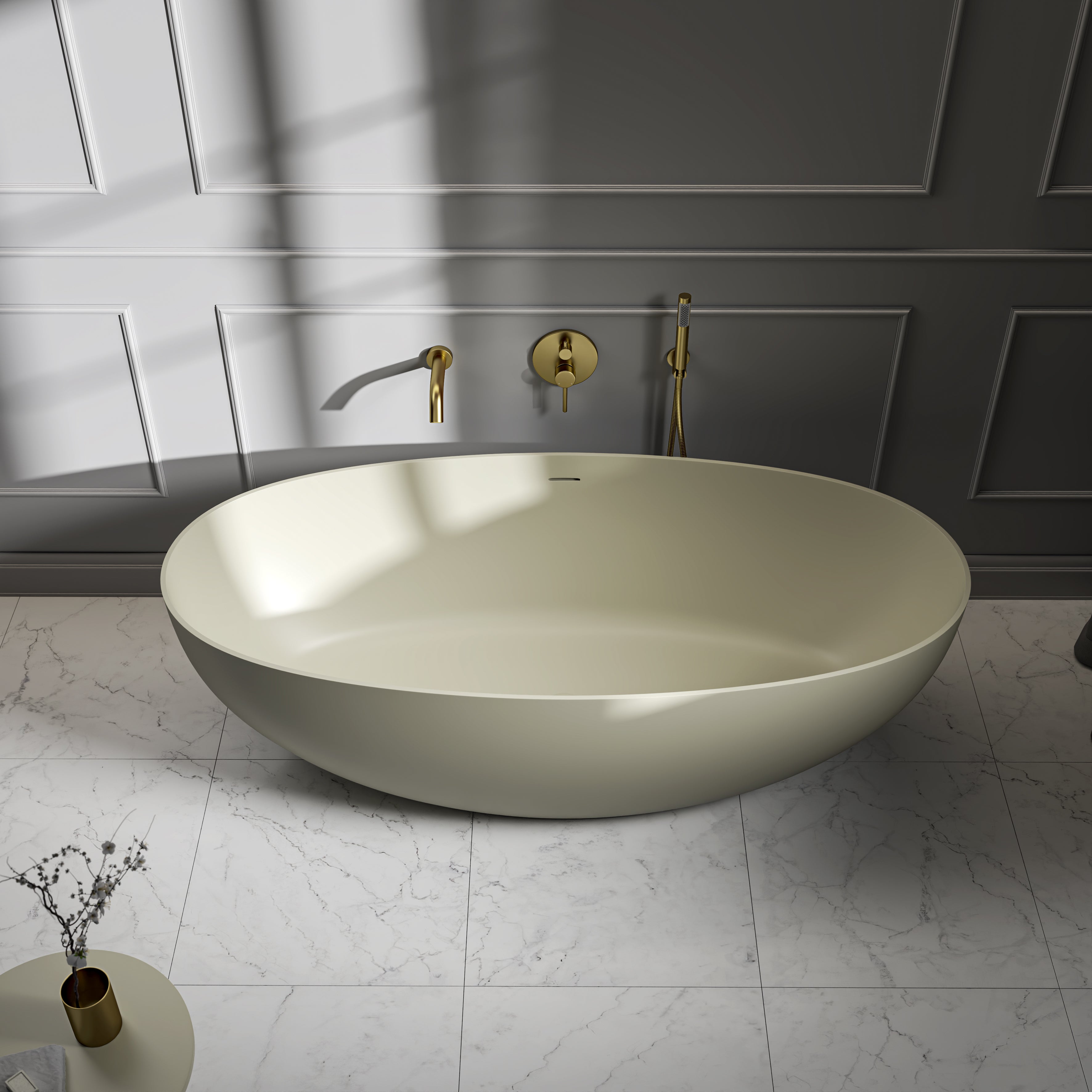 Bromley Freestanding Sage Stone Bath 1700mm