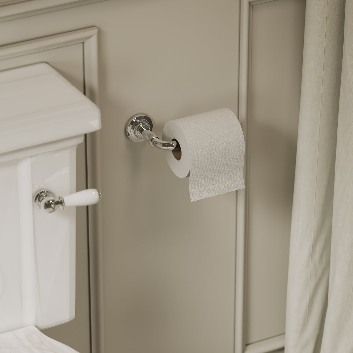 Pembury Polished Nickel Toilet Roll Holder